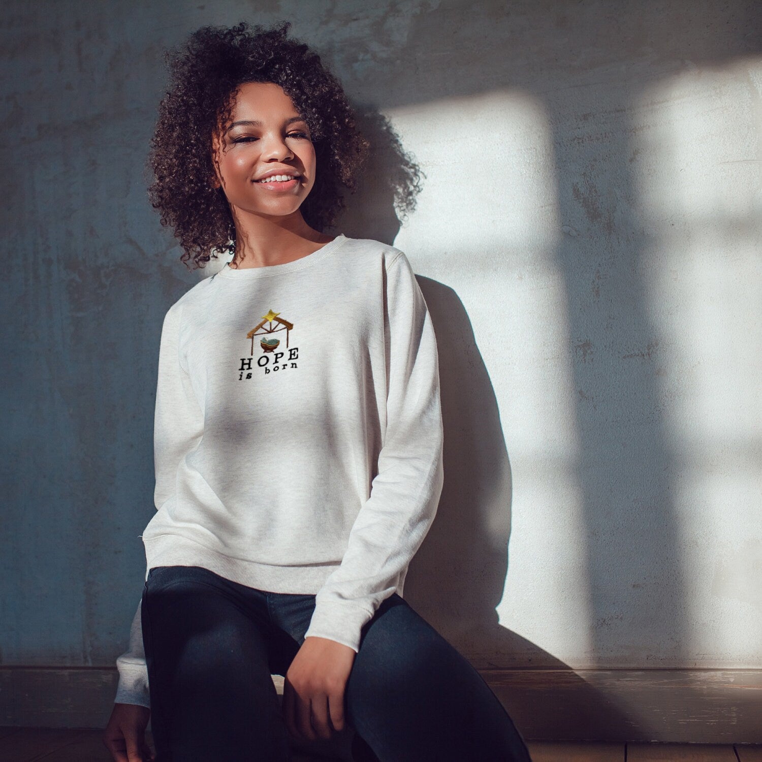 "He is Born" Crewneck Sweatshirt