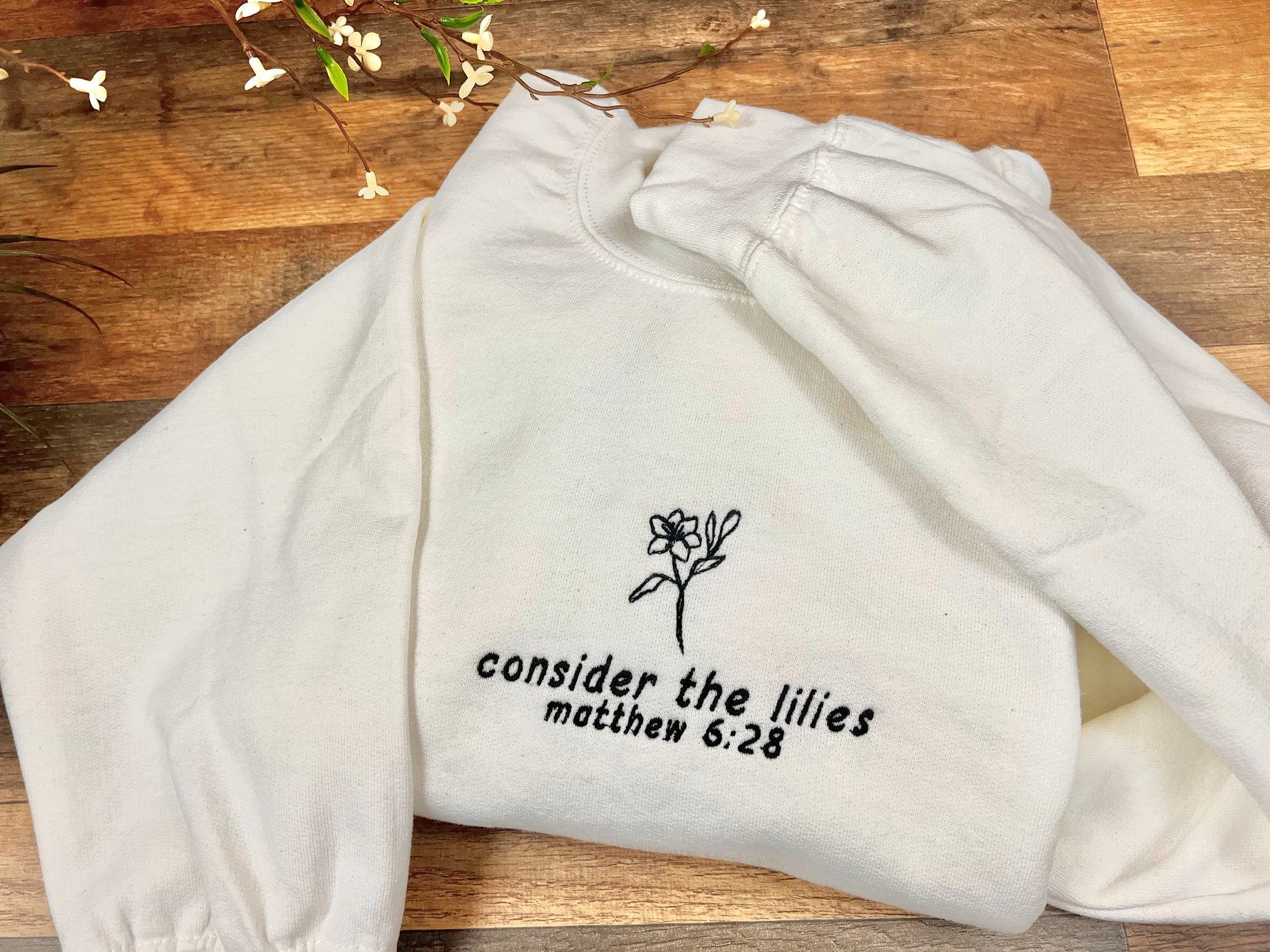 "Consider the Lilies" Crewneck Sweatshirt