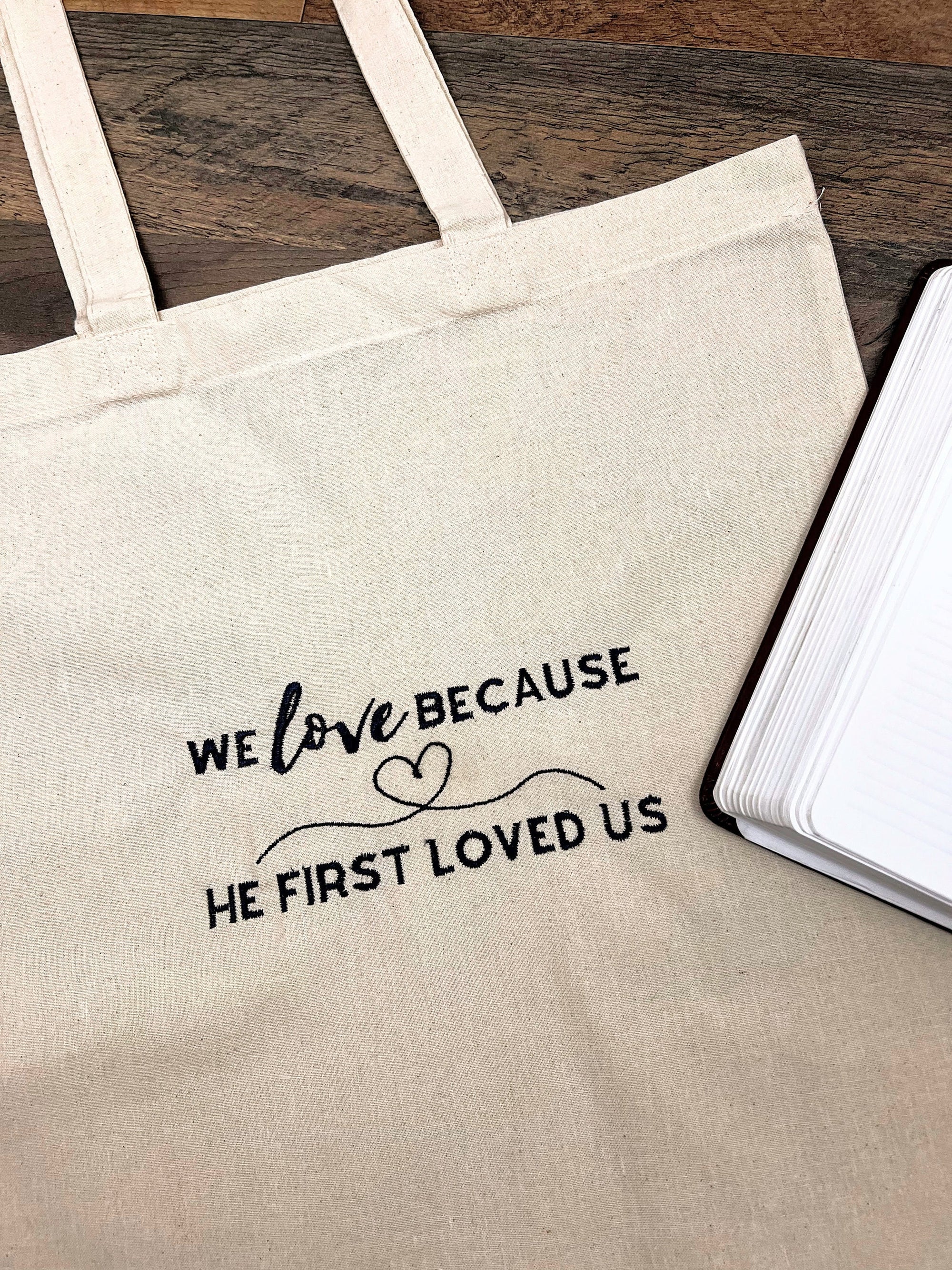 "First Loved" Canvas Tote Bag