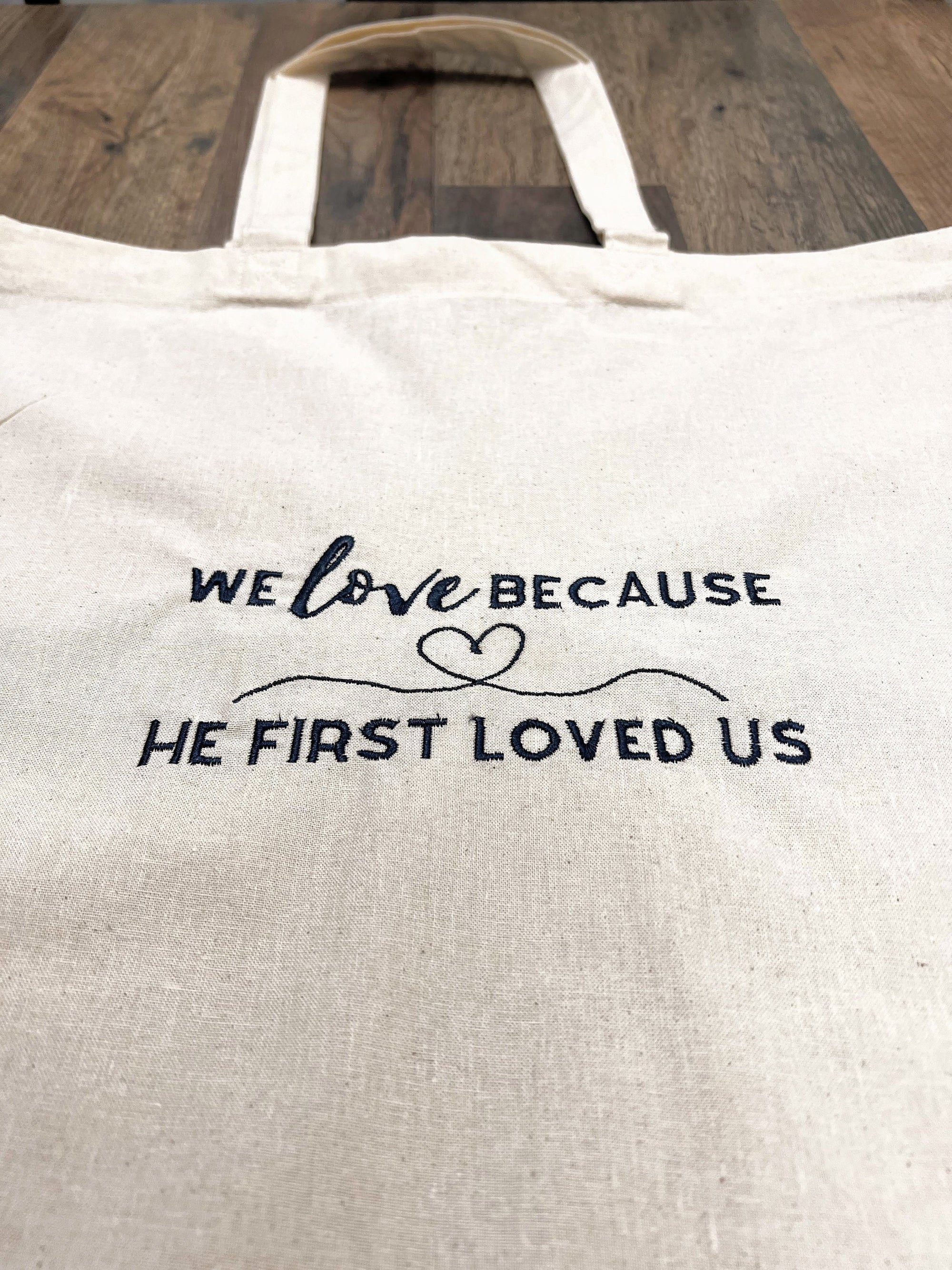 "First Loved" Canvas Tote Bag