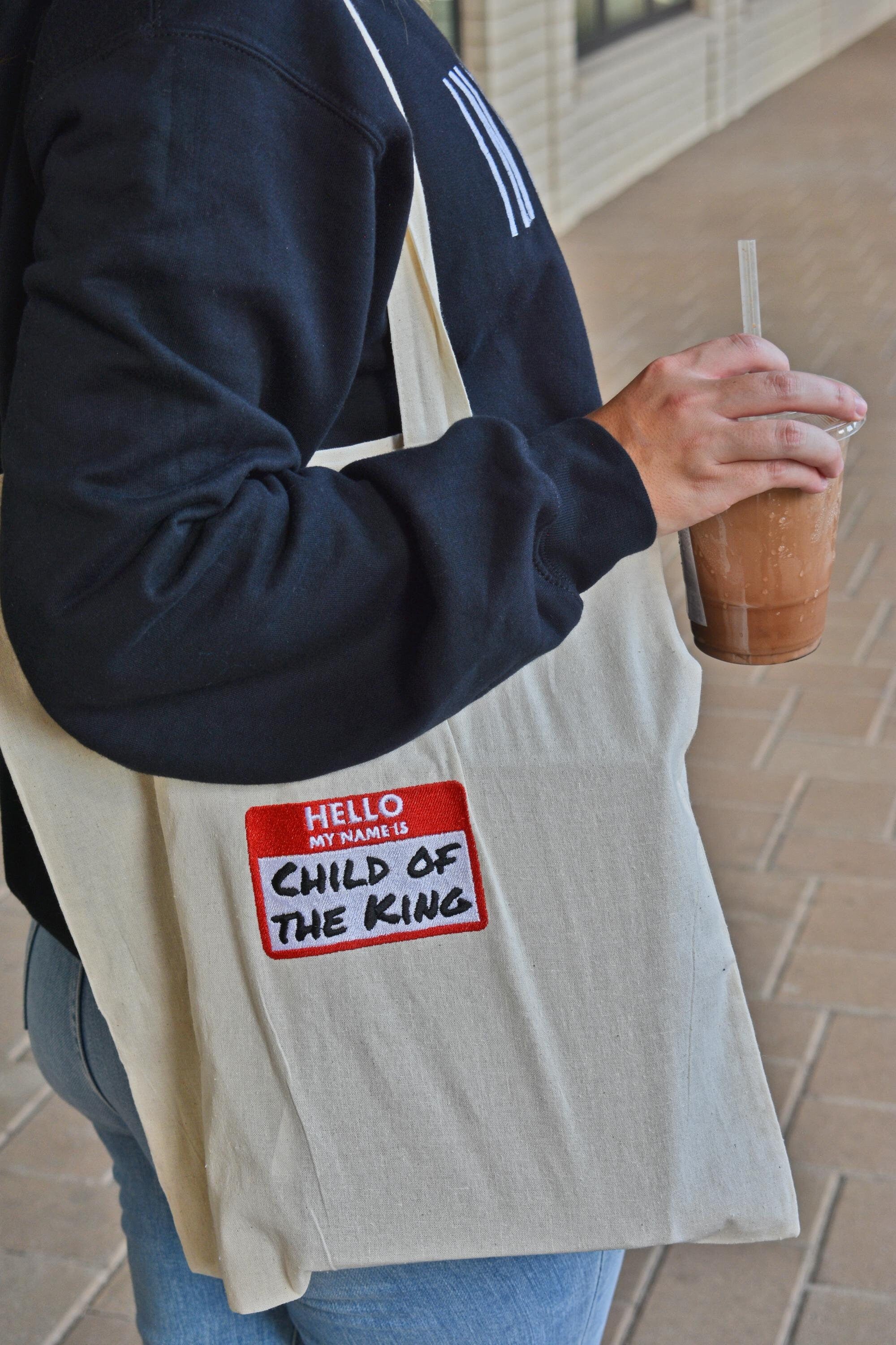 "Hello My Name Is: Child of the King" Canvas Tote Bag