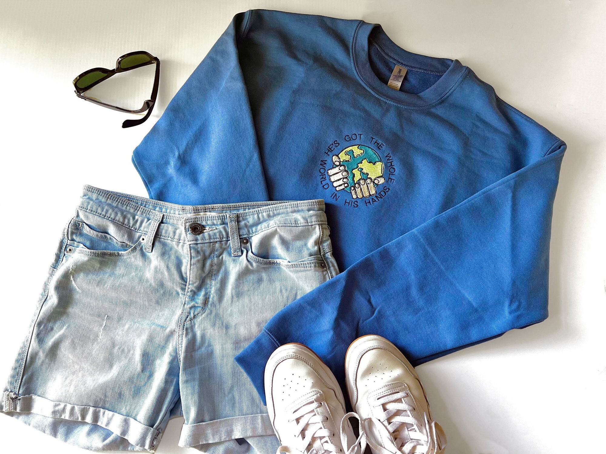 "He's Got the Whole World in His Hands" Crewneck Sweatshirt