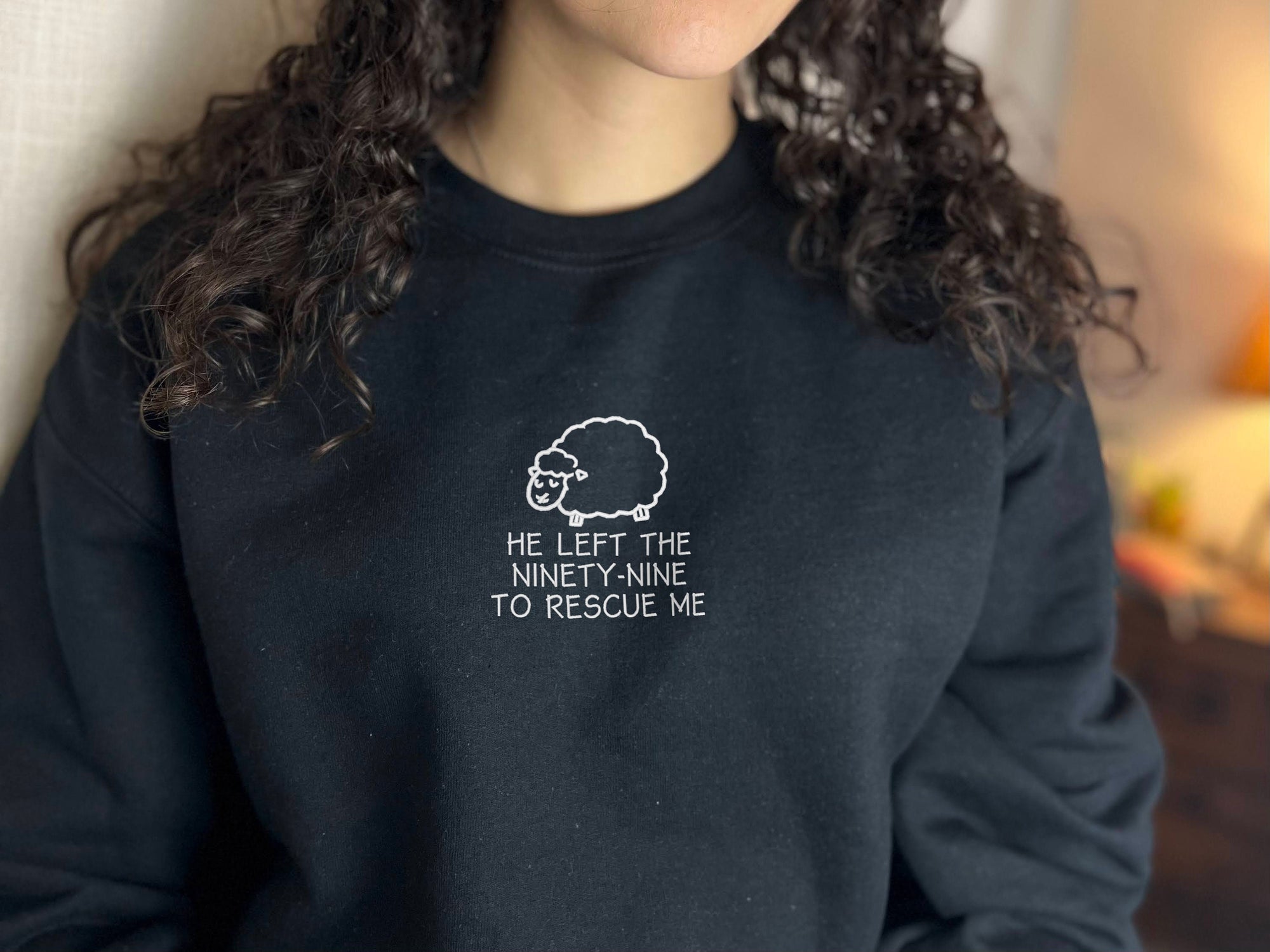 "He Left the 99 to Rescue Me" Crewneck Sweatshirt