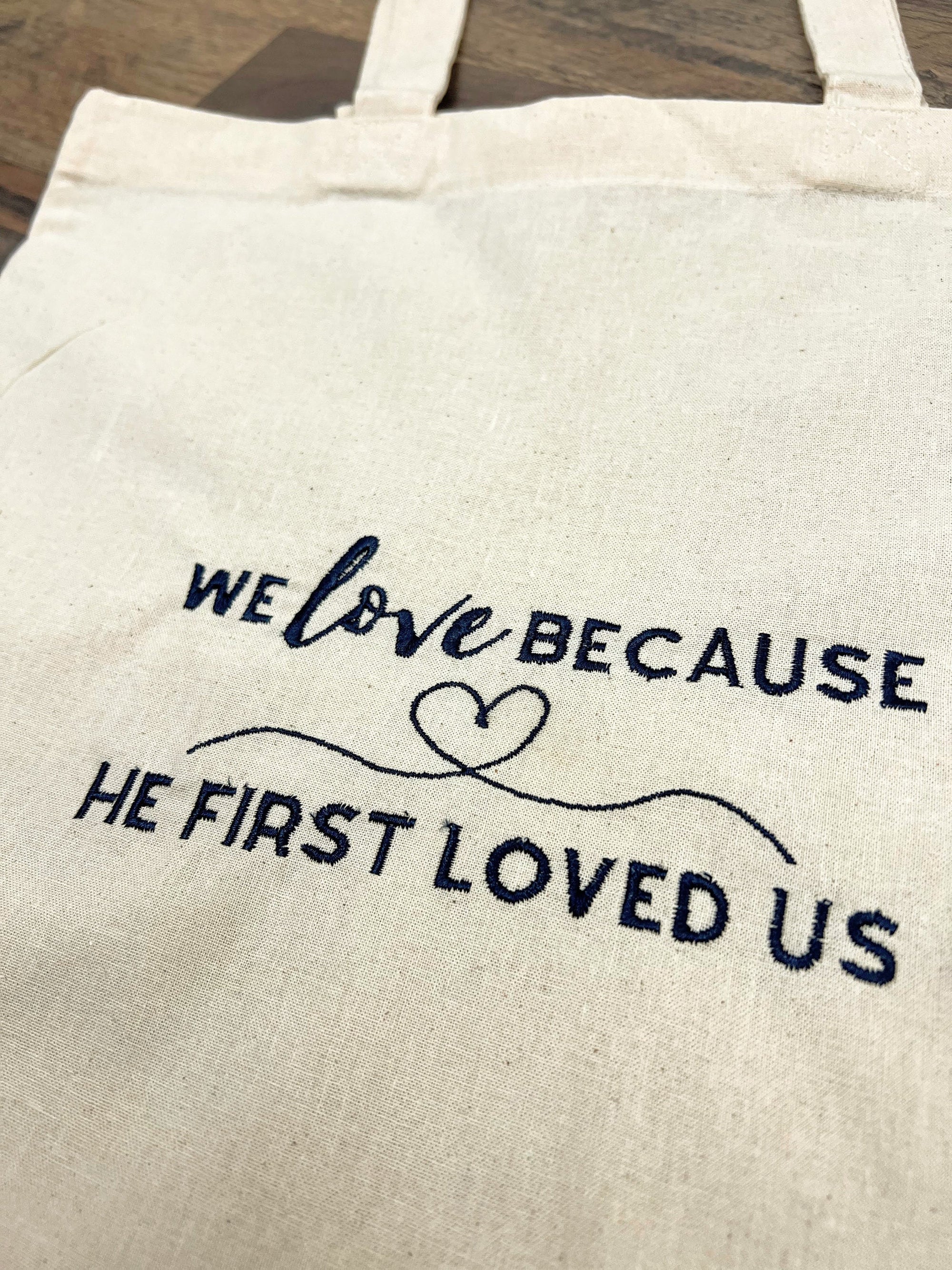 "First Loved" Canvas Tote Bag