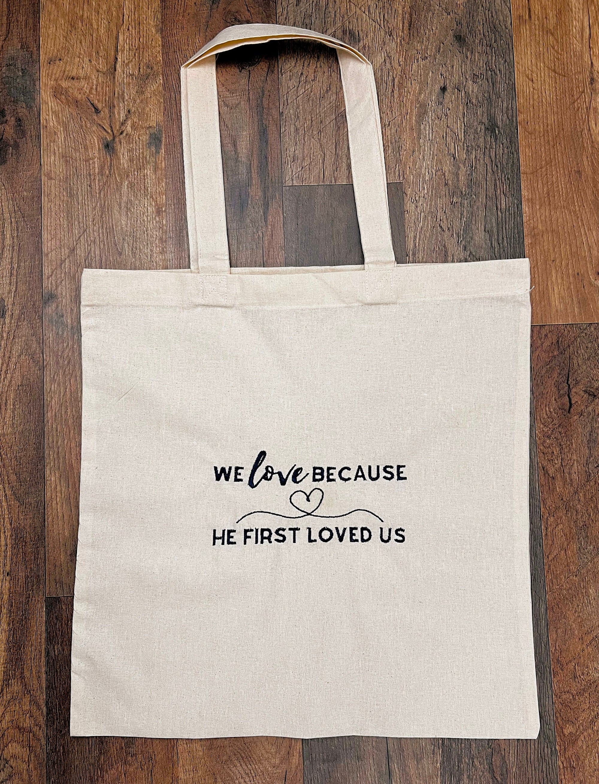 "First Loved" Canvas Tote Bag