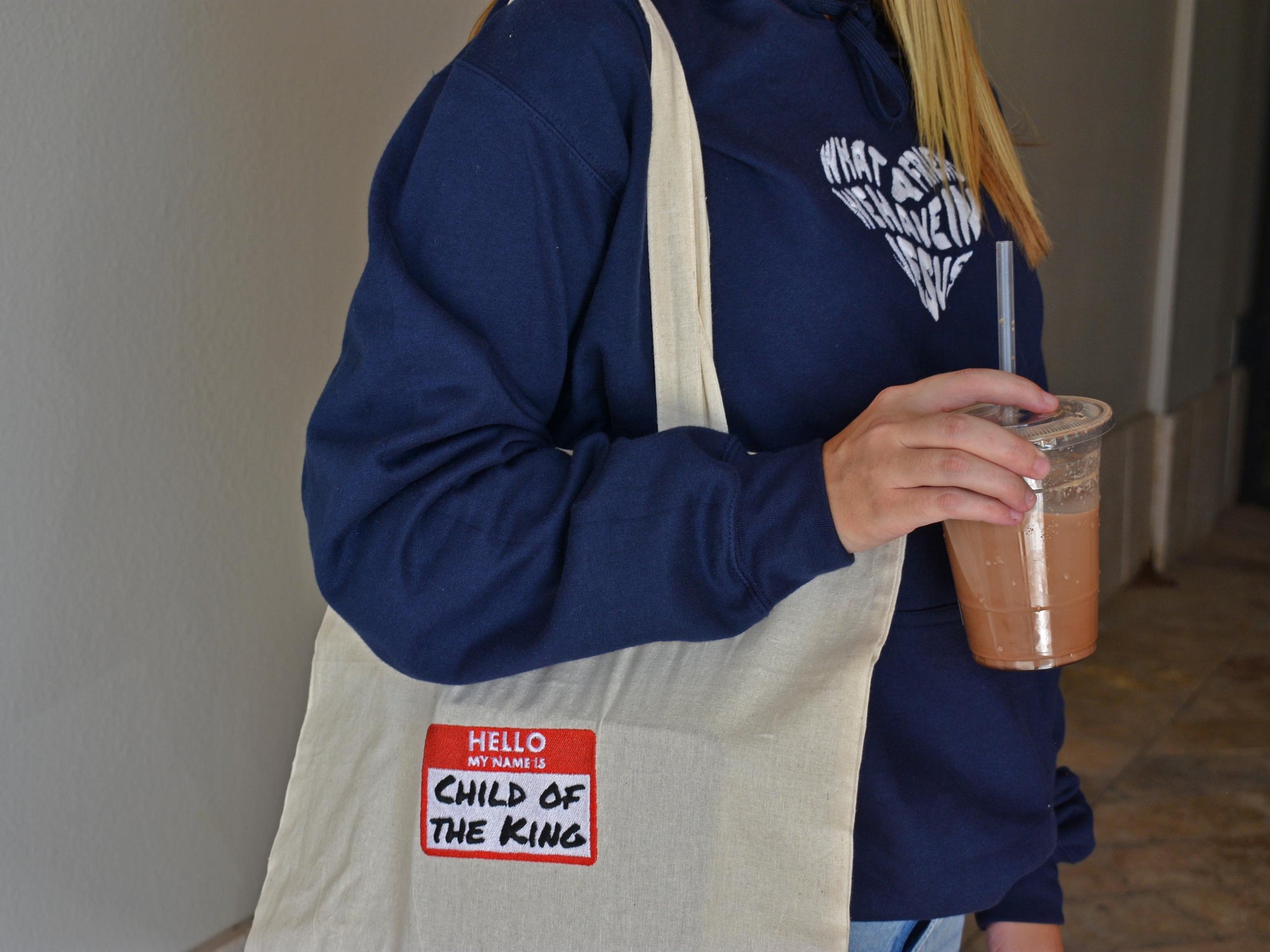 "Hello My Name Is: Child of the King" Canvas Tote Bag