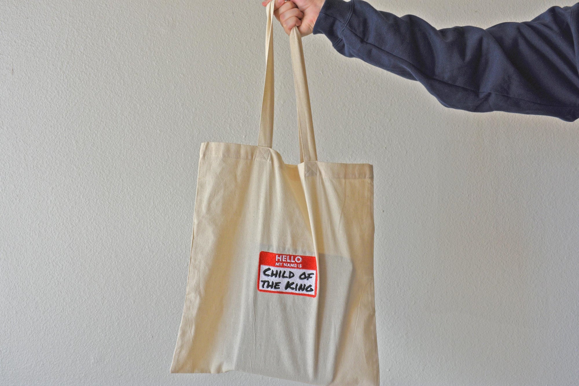 "Hello My Name Is: Child of the King" Canvas Tote Bag