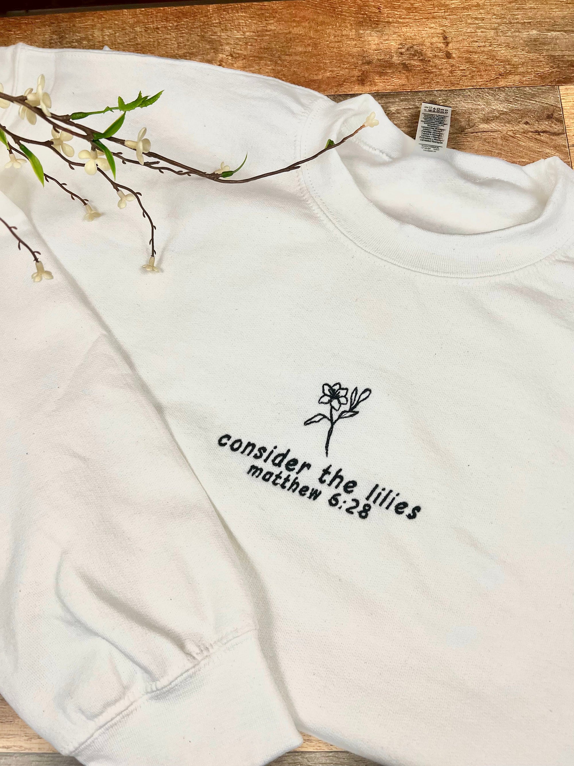 "Consider the Lilies" Crewneck Sweatshirt