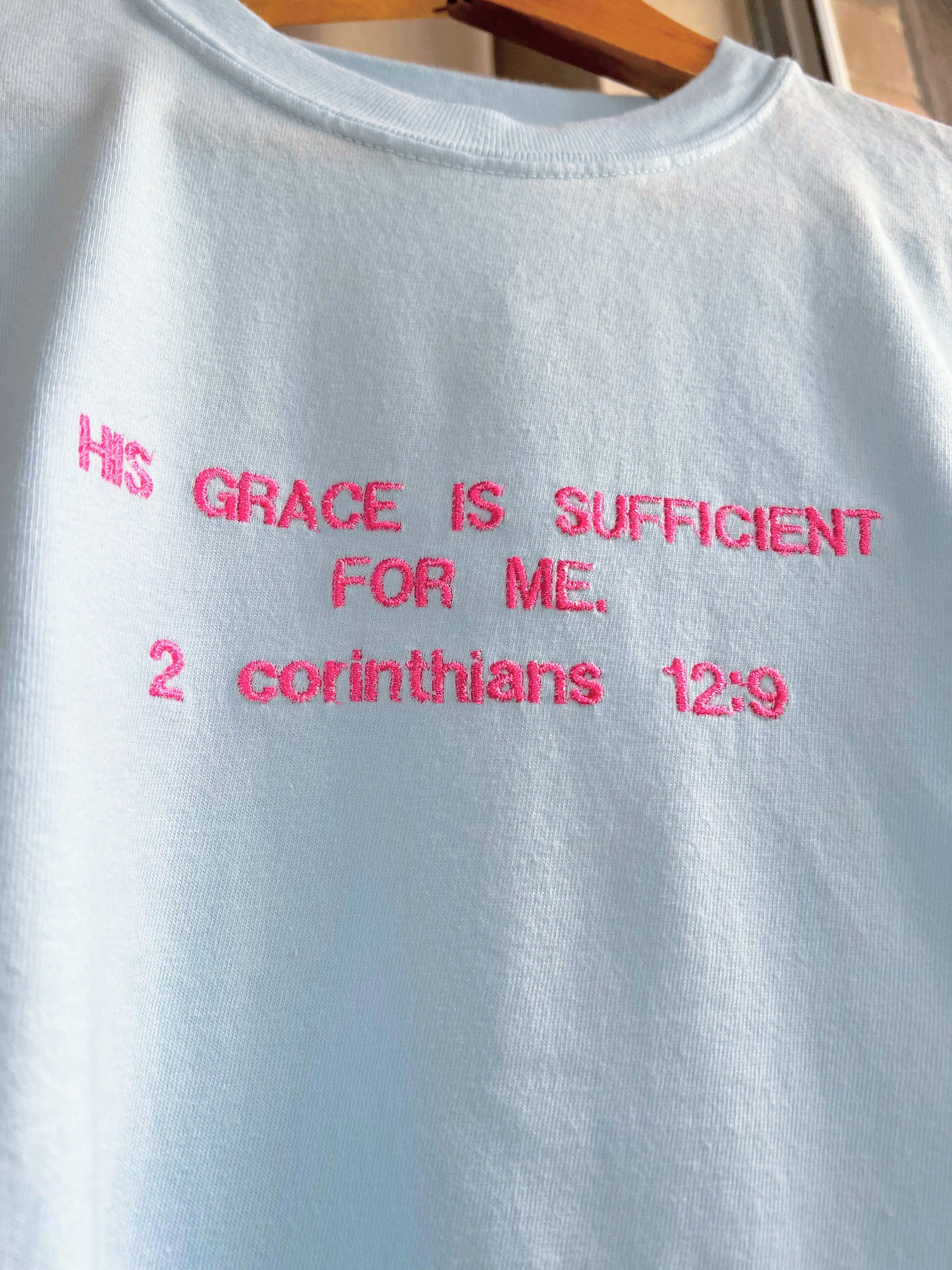 “His Grace Is Sufficient for Me” Comfort Colors T-Shirt