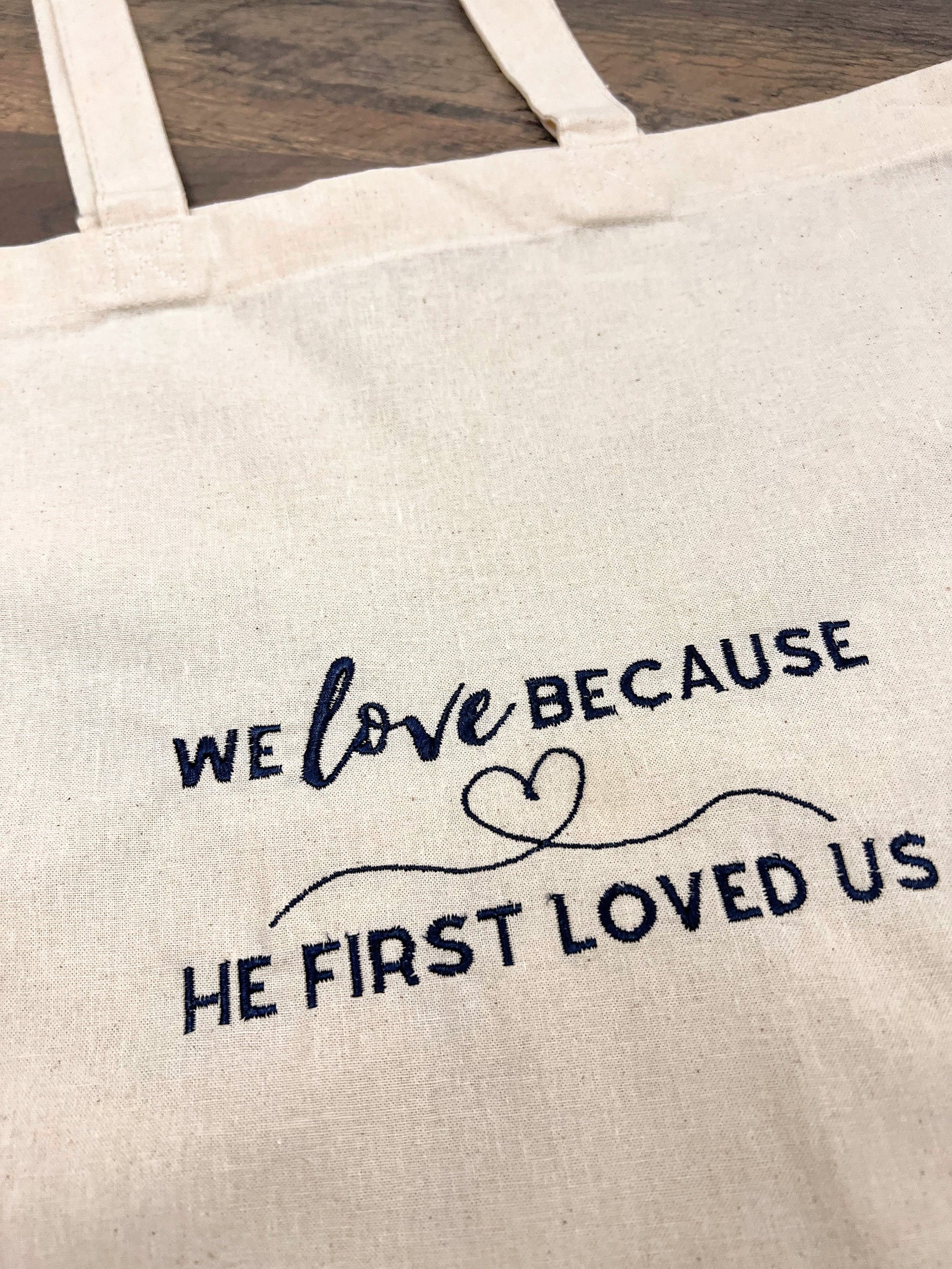 "First Loved" Canvas Tote Bag