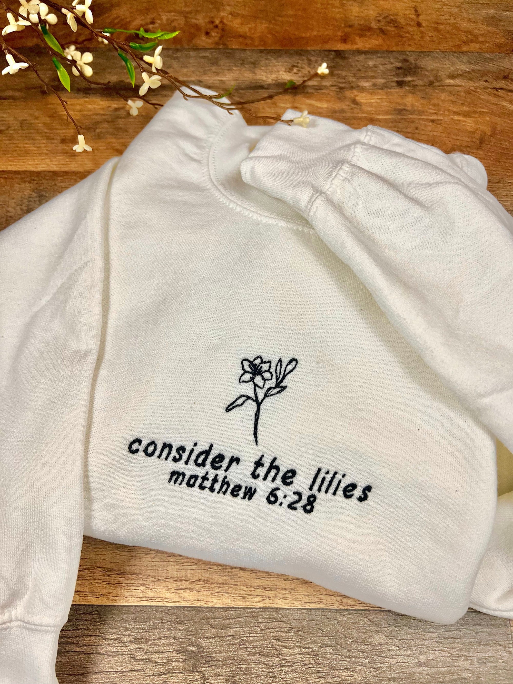 "Consider the Lilies" Crewneck Sweatshirt