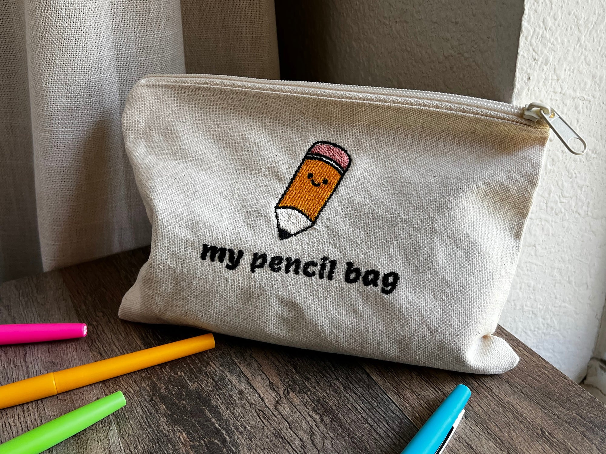 Pencil Canvas Zipper Pouch