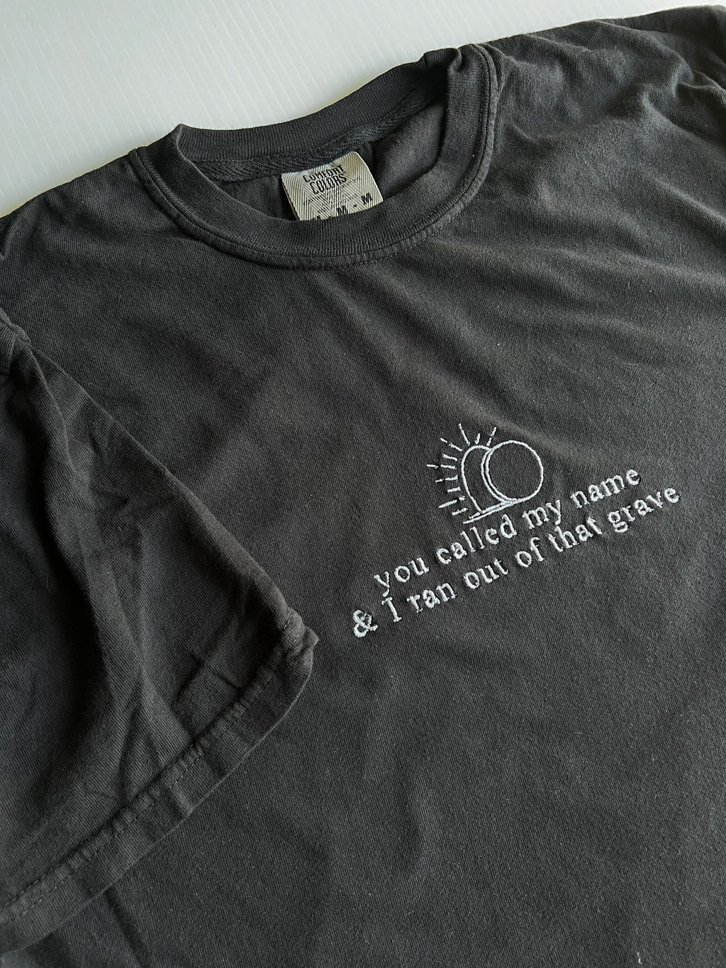 Glorious Day Embroidered T-Shirt – Comfort Colors Black Tee