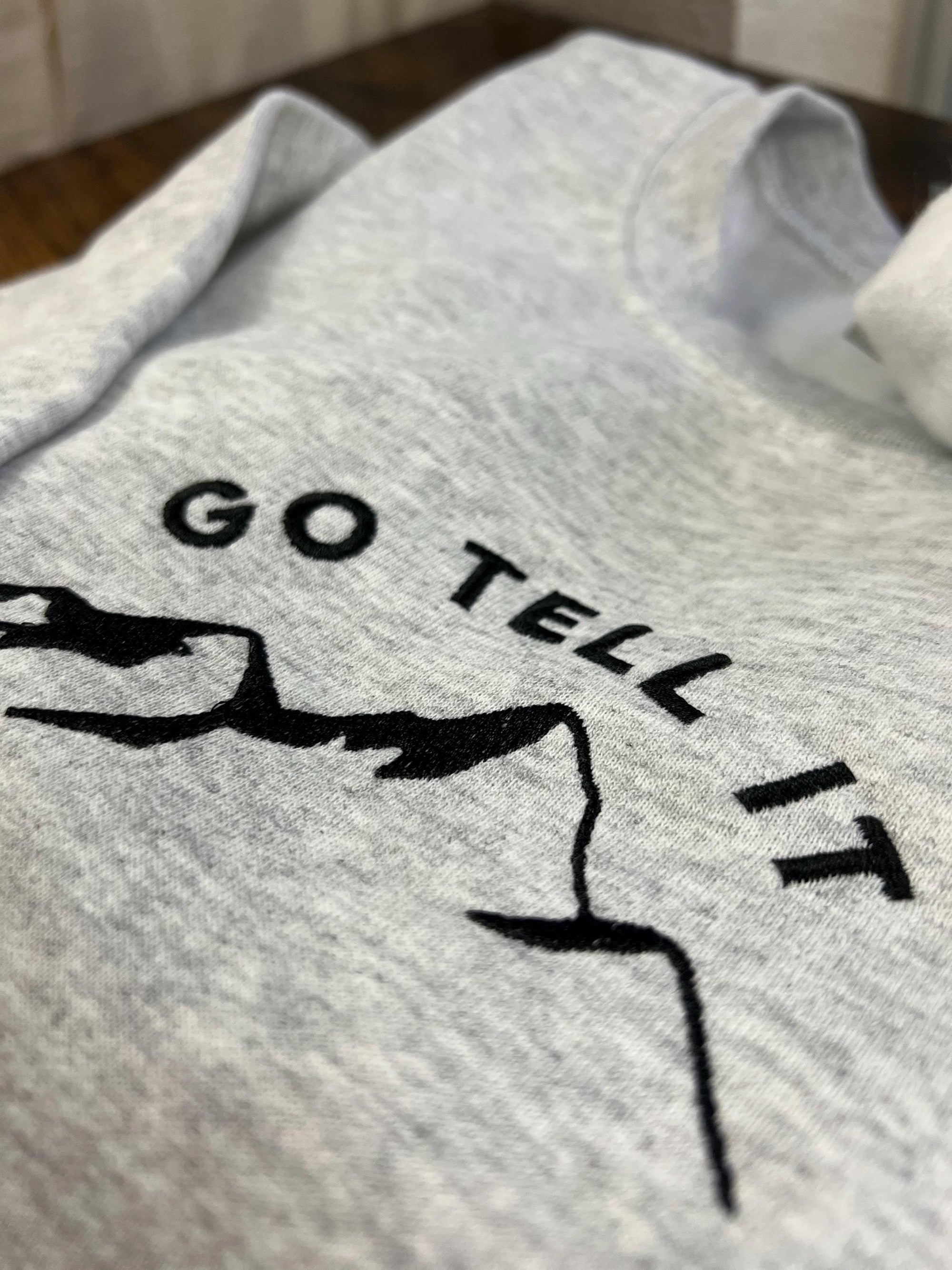 Go Tell It on the Mountain Crewneck Sweatshirt – Ash Gray