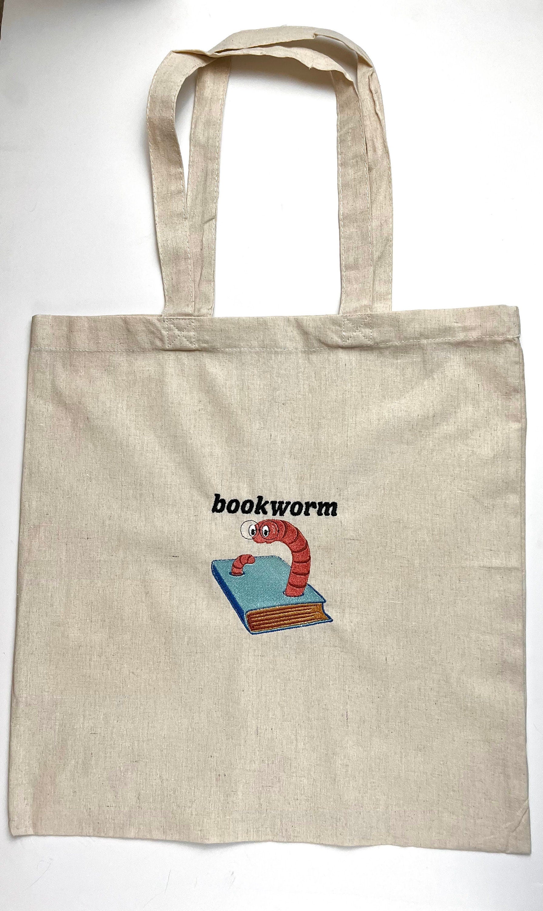 Bookworm Canvas Tote Bag
