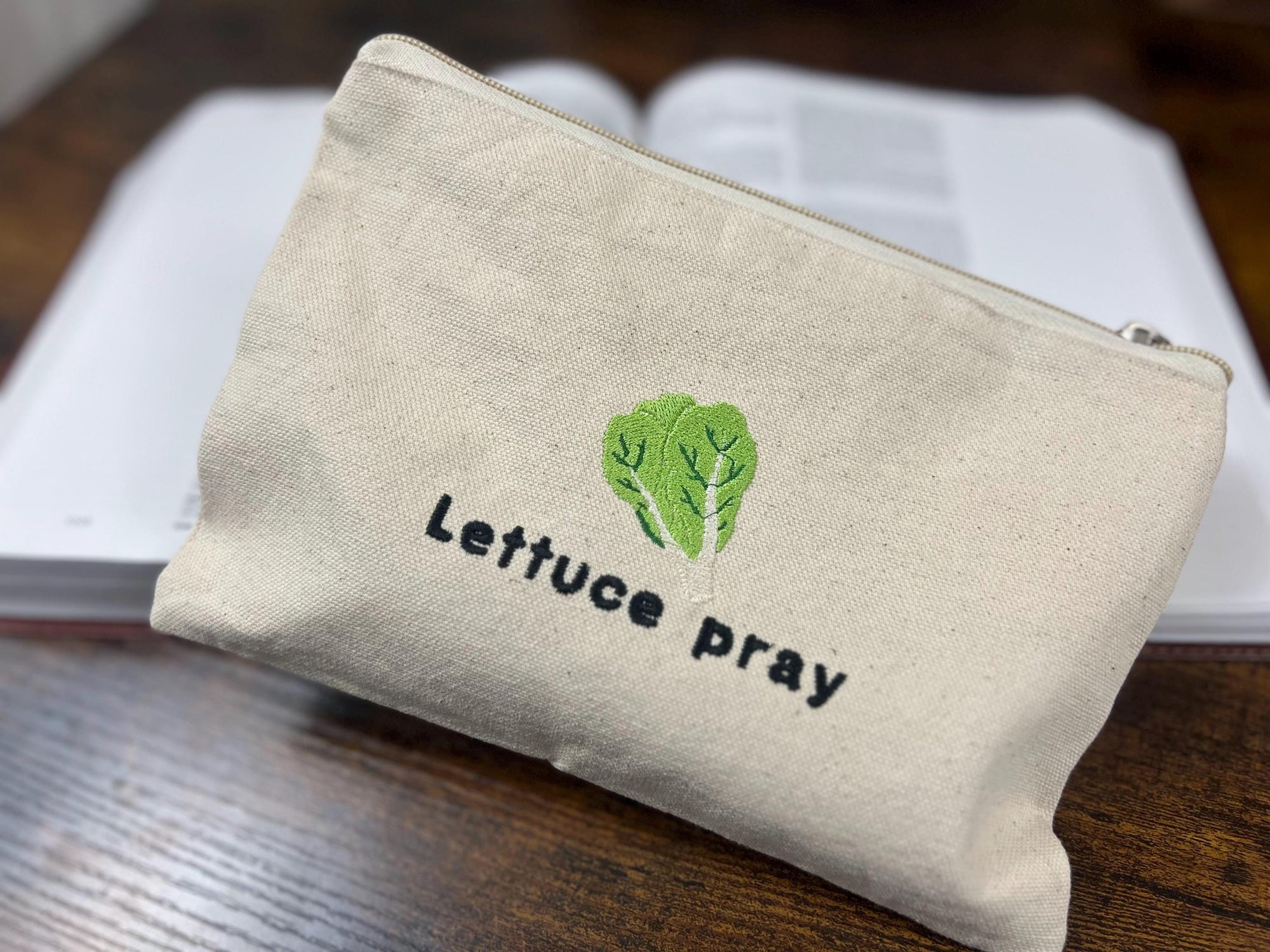 “Lettuce Pray” Bible Study Zipper Pouch