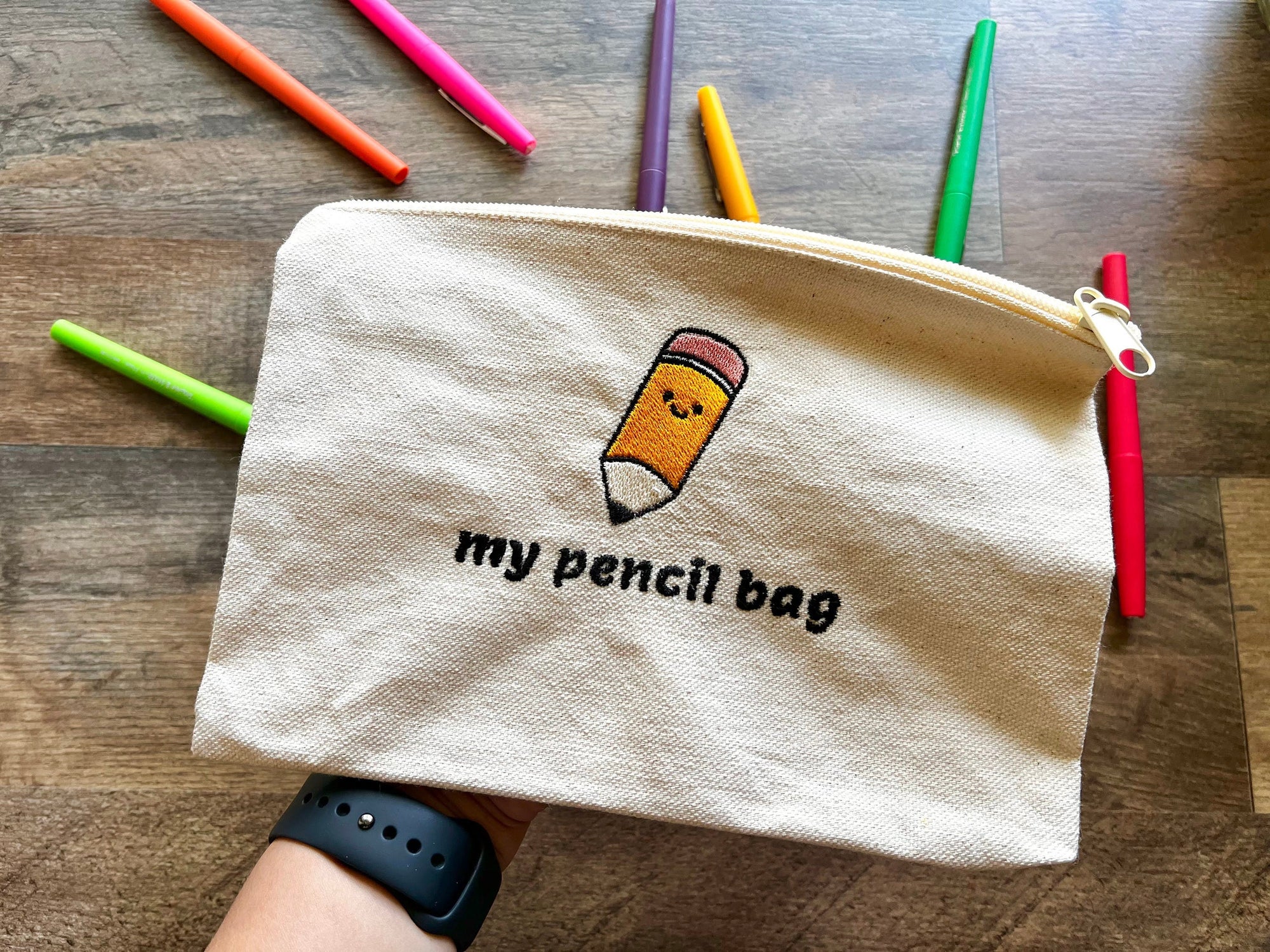 Pencil Canvas Zipper Pouch