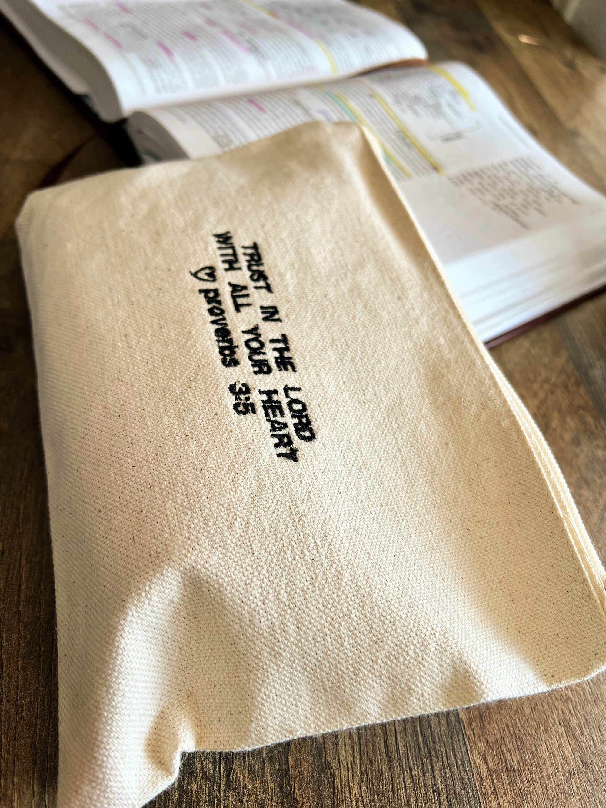 Proverbs 3:5 Canvas Zipper Pouch