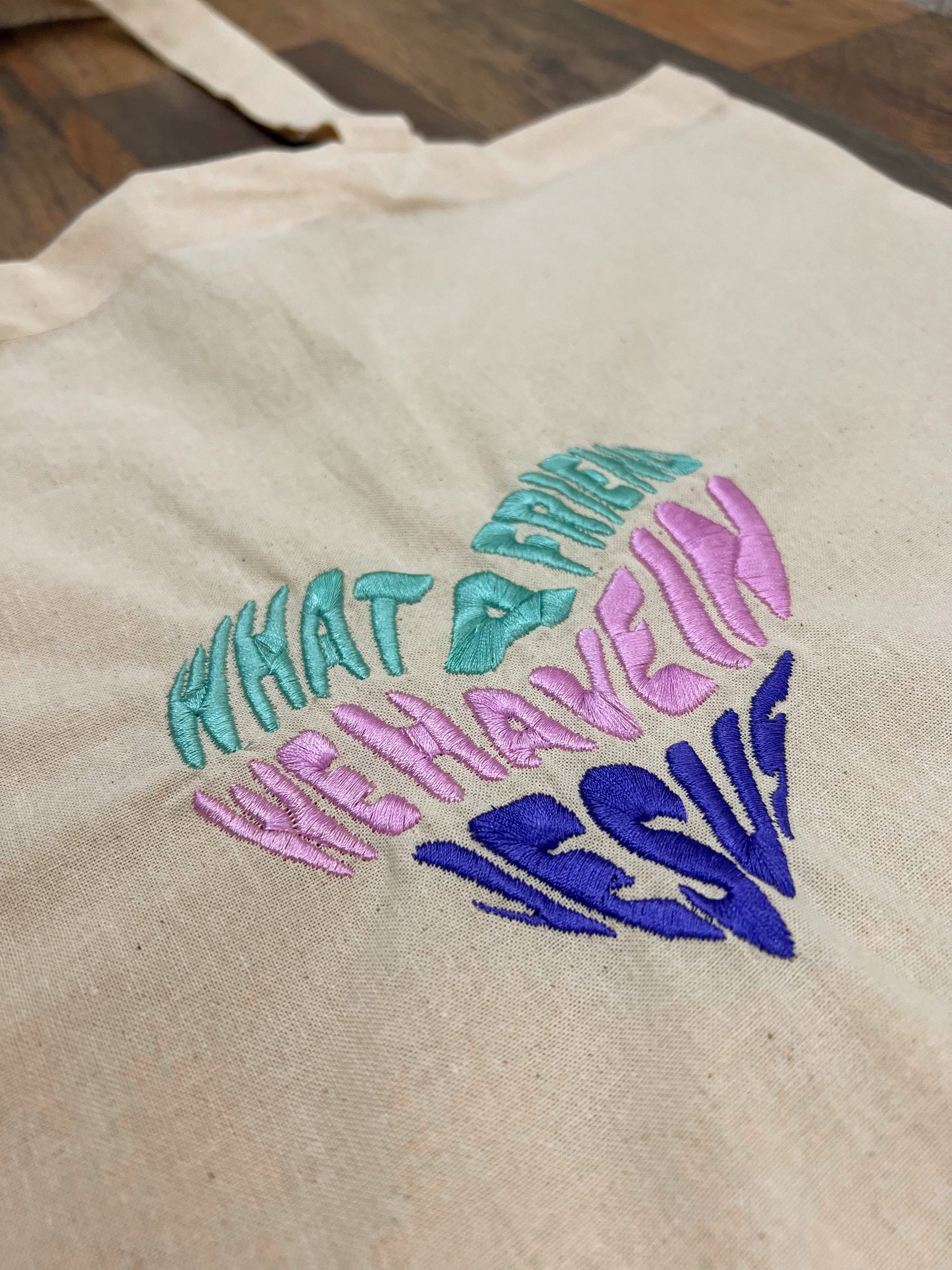 "What a Friend We Have in Jesus" Tote Bag - Cool Hues