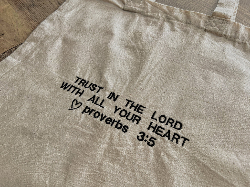 Proverbs 3:5 Tote Bag