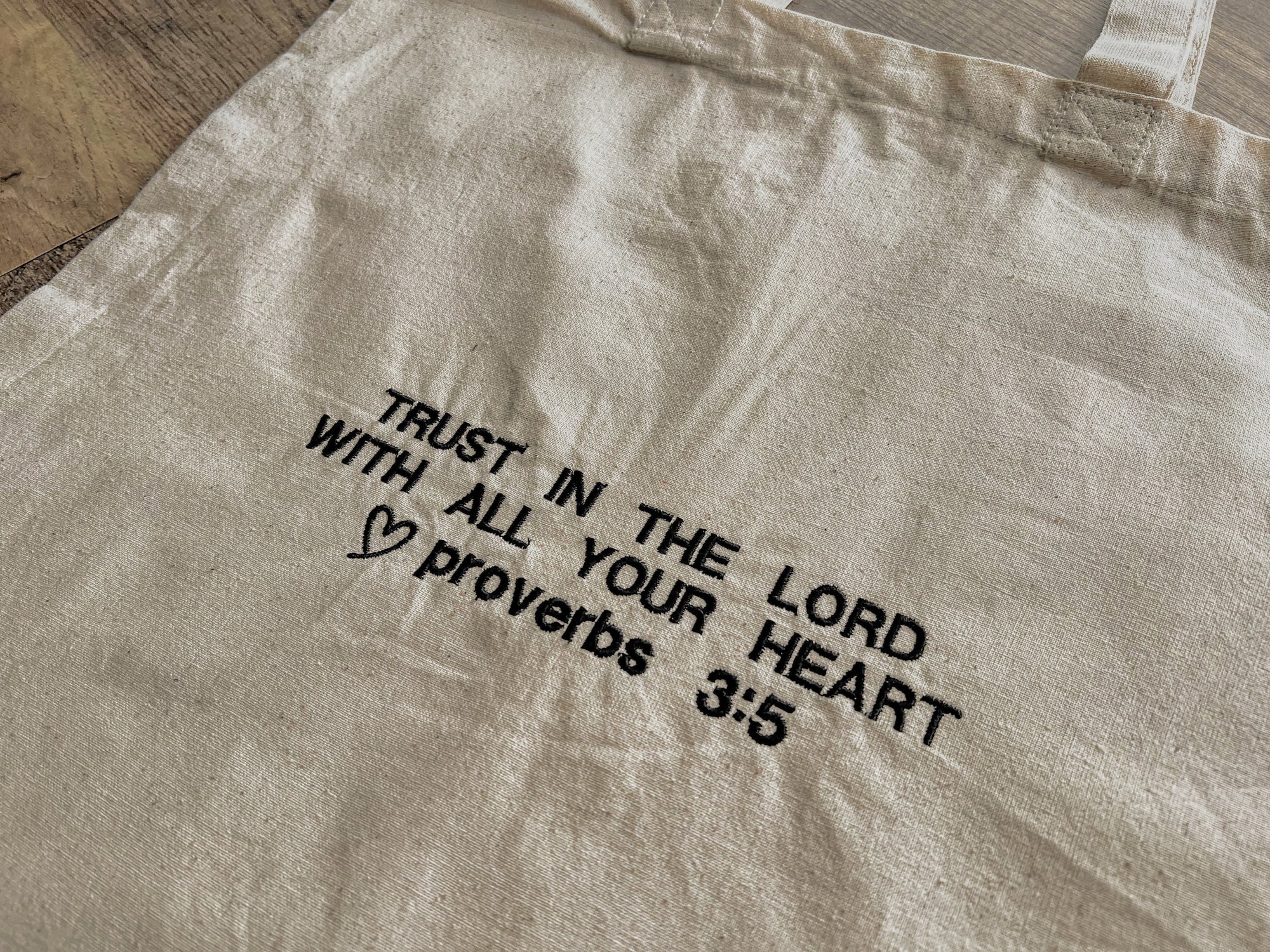 Proverbs 3:5 Tote Bag