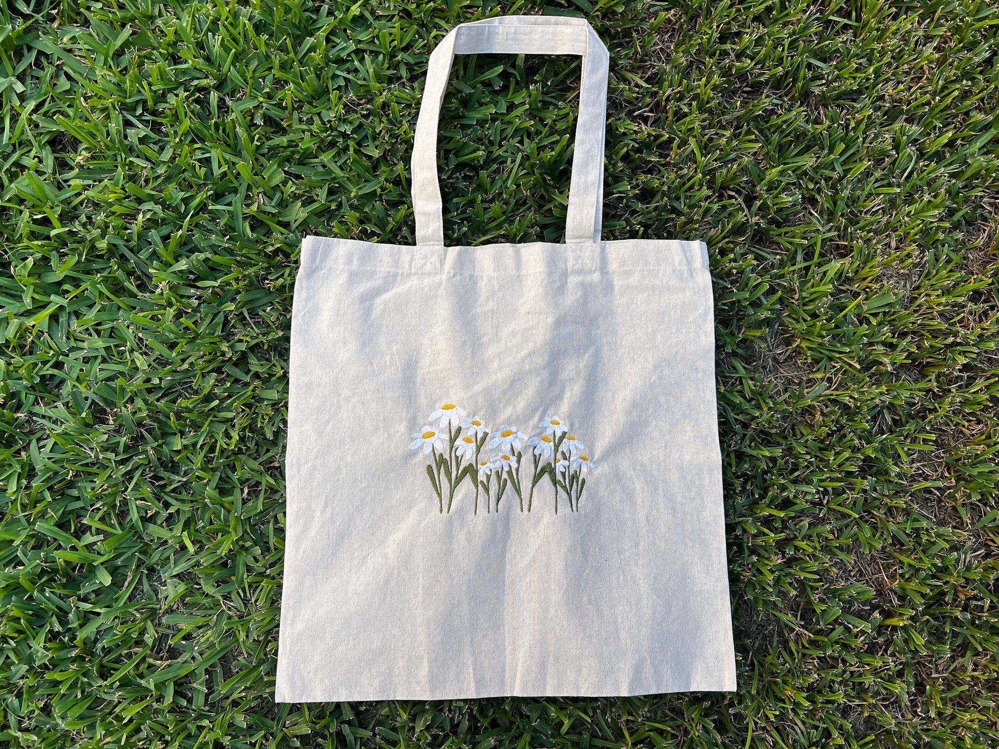 Daisies Canvas Tote Bag