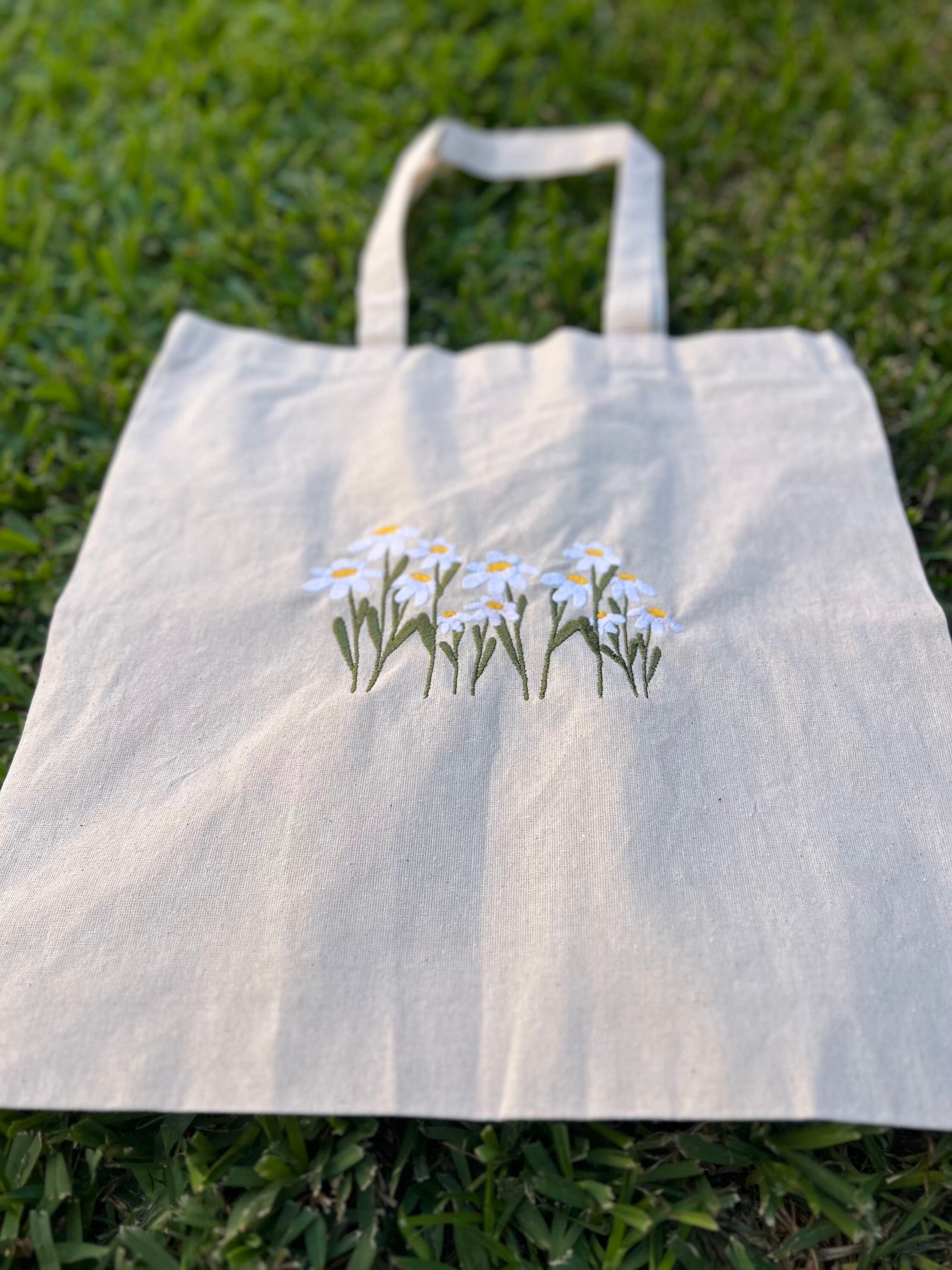 Daisies Canvas Tote Bag