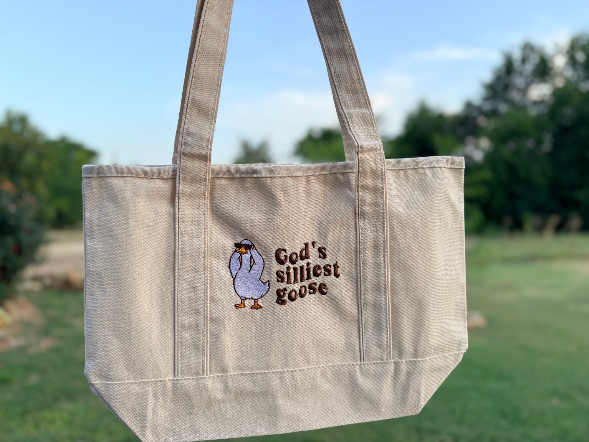 “God’s Silliest Goose” Tote Bag