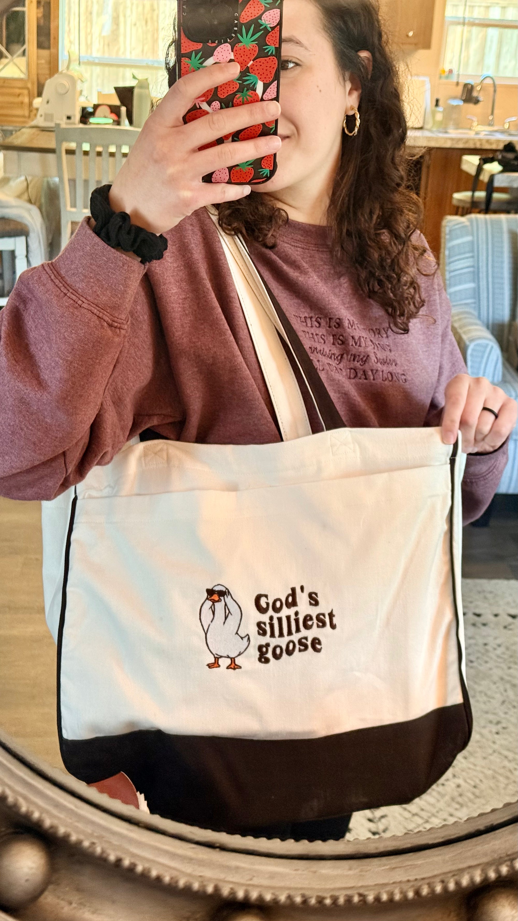 “God’s Silliest Goose” Tote Bag