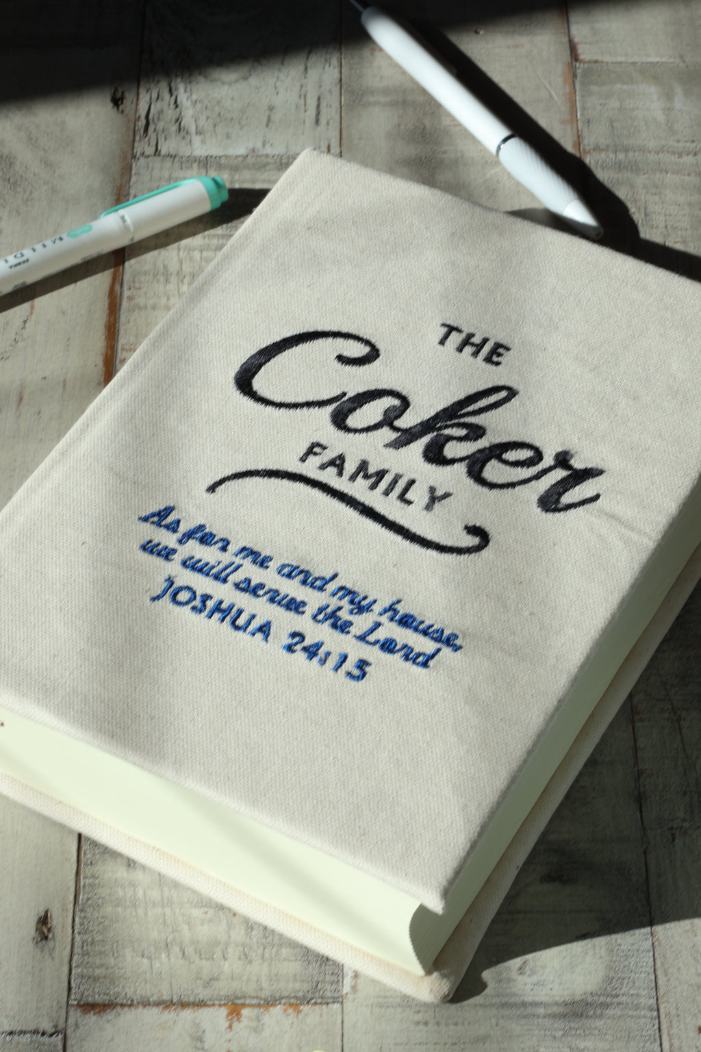 Custom Family Embroidered Journaling Bible - Pick Your Version