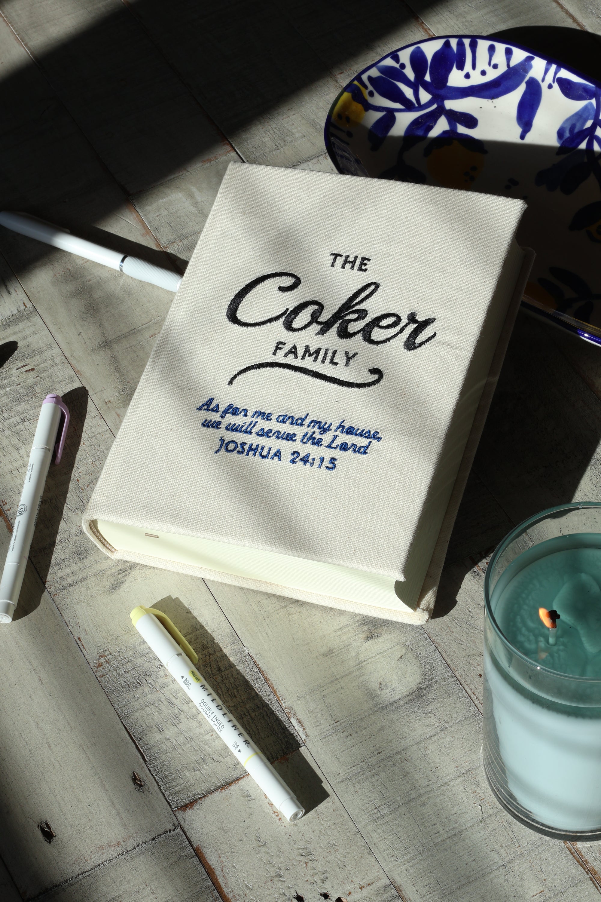 Custom Family Embroidered Journaling Bible - Pick Your Version