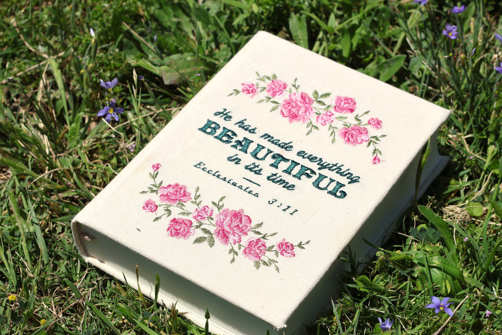 Ecclesiastes 3:11 Embroidered Journaling Bible - Pick Your Version