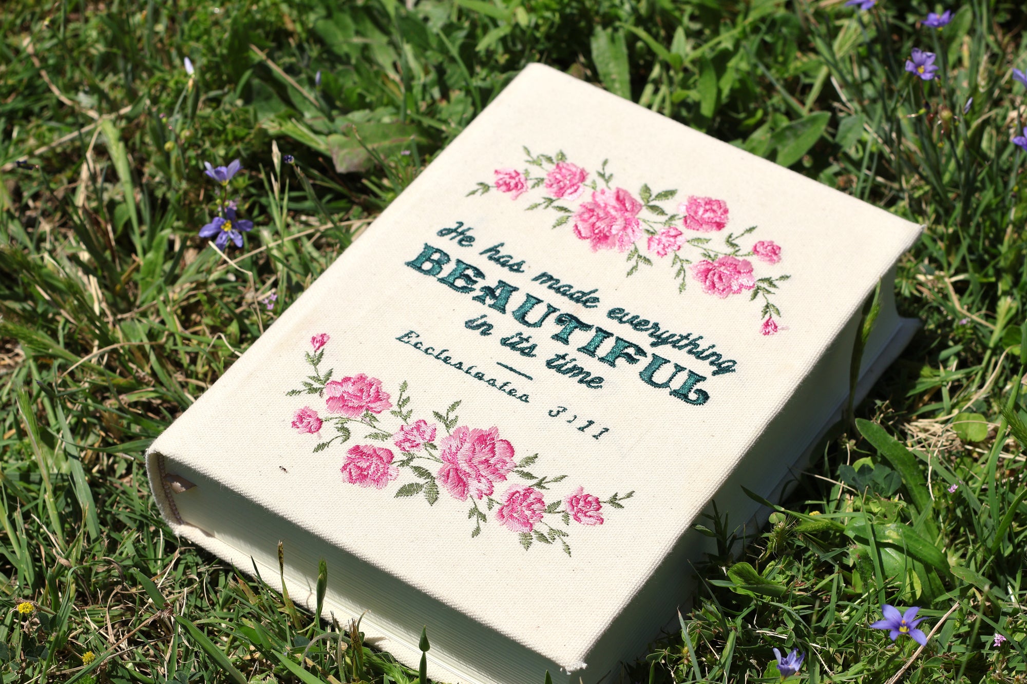 Ecclesiastes 3:11 Embroidered Journaling Bible - Pick Your Version