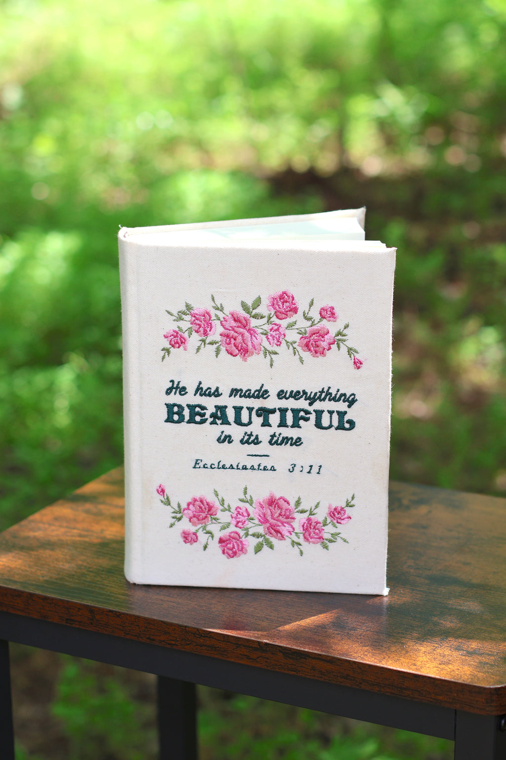 Ecclesiastes 3:11 Embroidered Journaling Bible - Pick Your Version