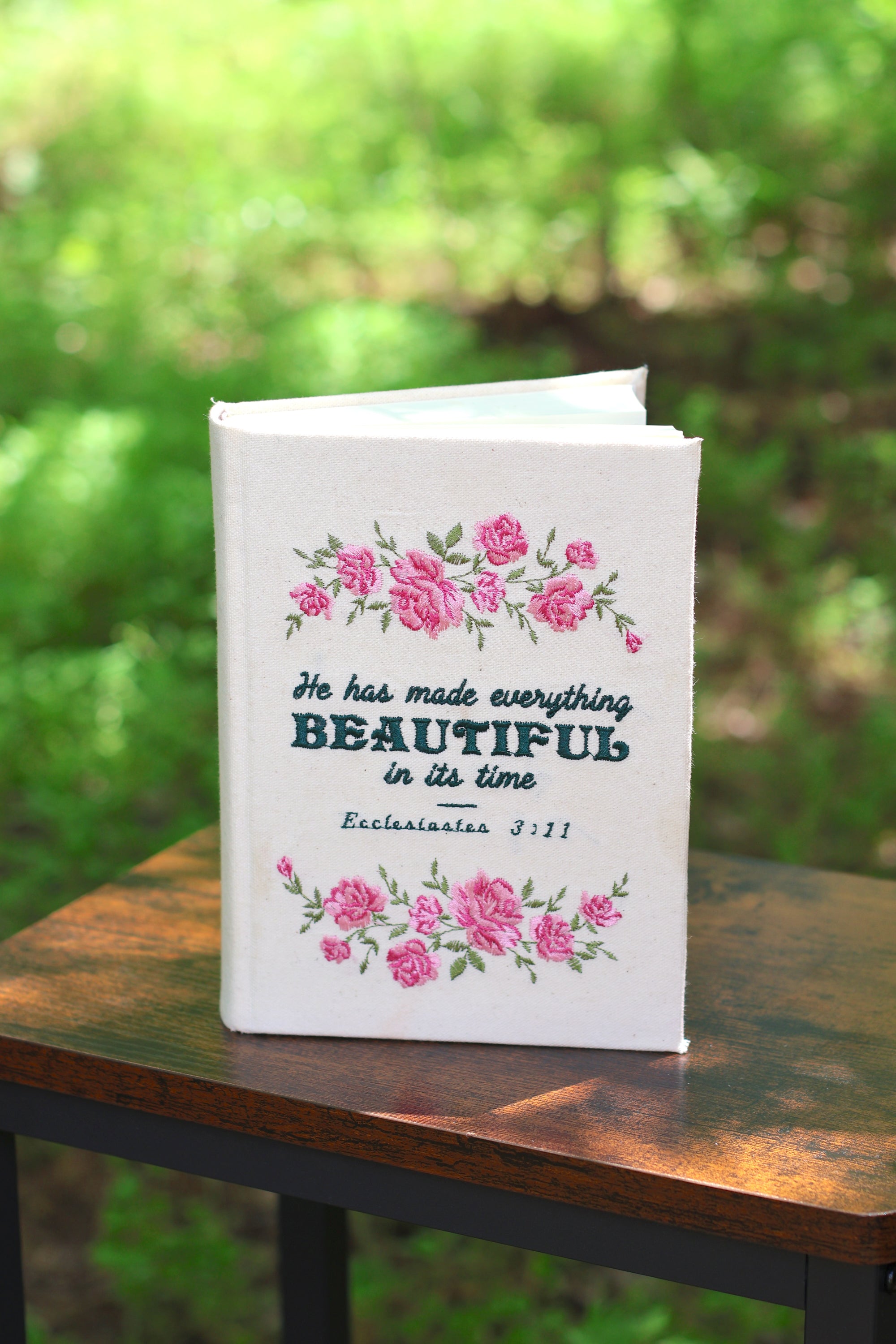 Ecclesiastes 3:11 Embroidered Journaling Bible - Pick Your Version