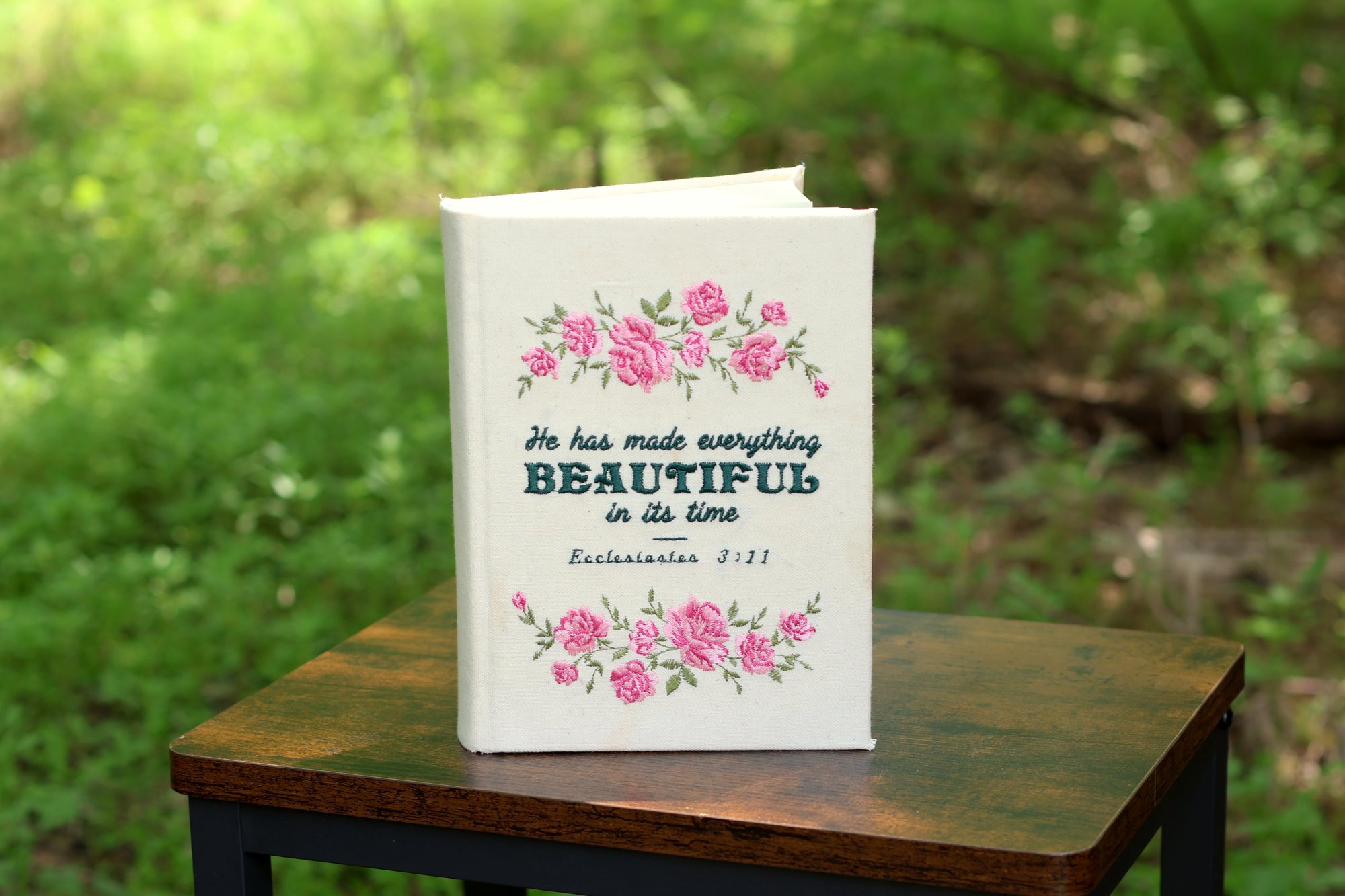 Ecclesiastes 3:11 Embroidered Journaling Bible - Pick Your Version