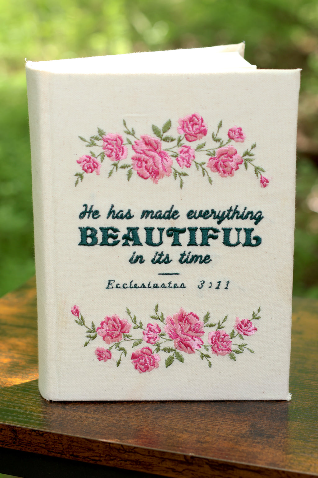Ecclesiastes 3:11 Embroidered Journaling Bible - Pick Your Version
