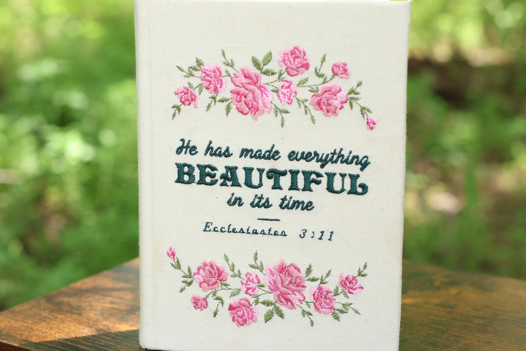 Ecclesiastes 3:11 Embroidered Journaling Bible - Pick Your Version