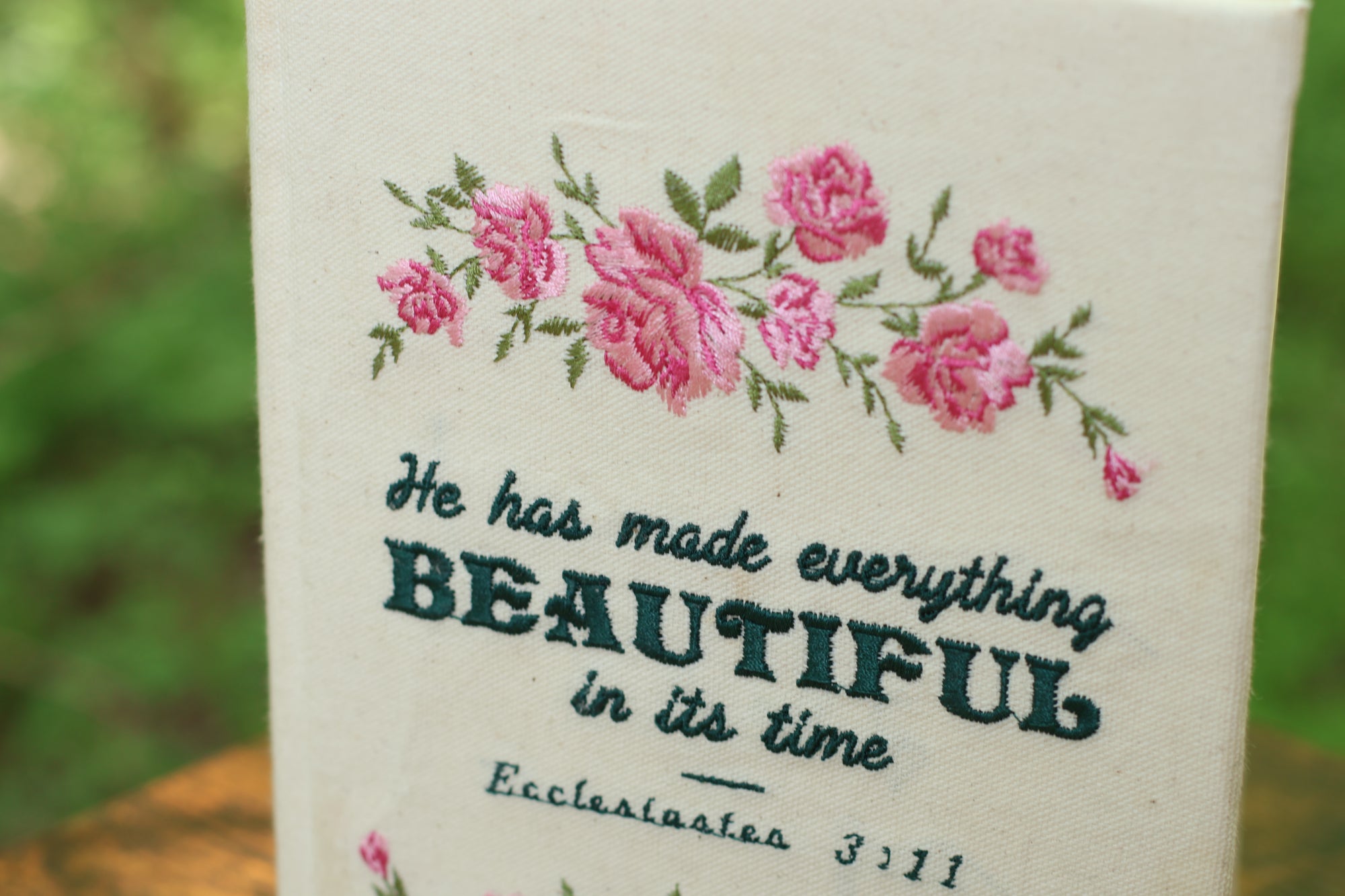 Ecclesiastes 3:11 Embroidered Journaling Bible - Pick Your Version