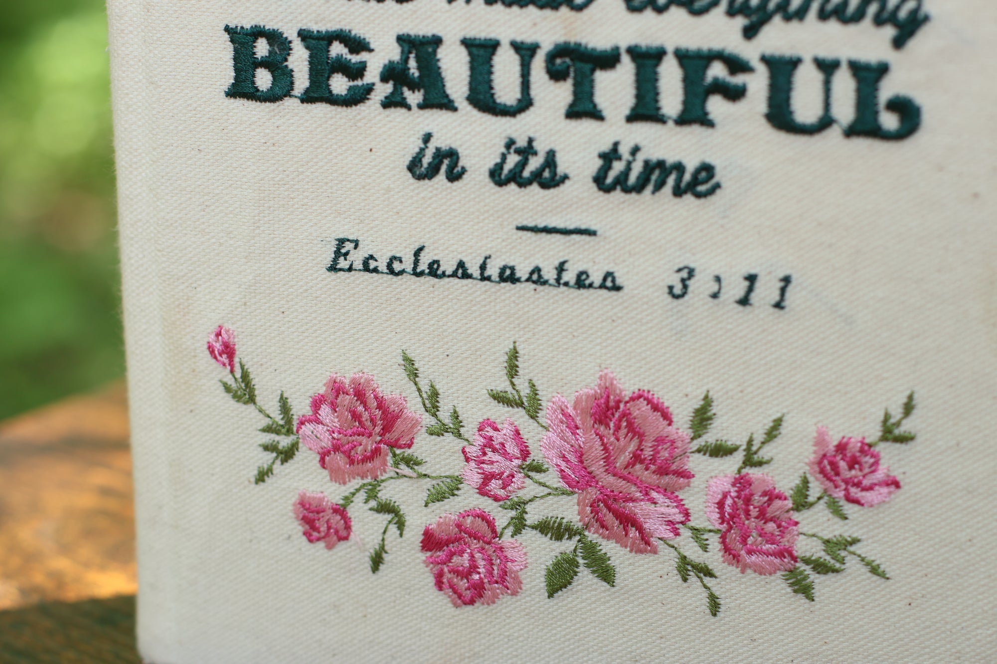 Ecclesiastes 3:11 Embroidered Journaling Bible - Pick Your Version