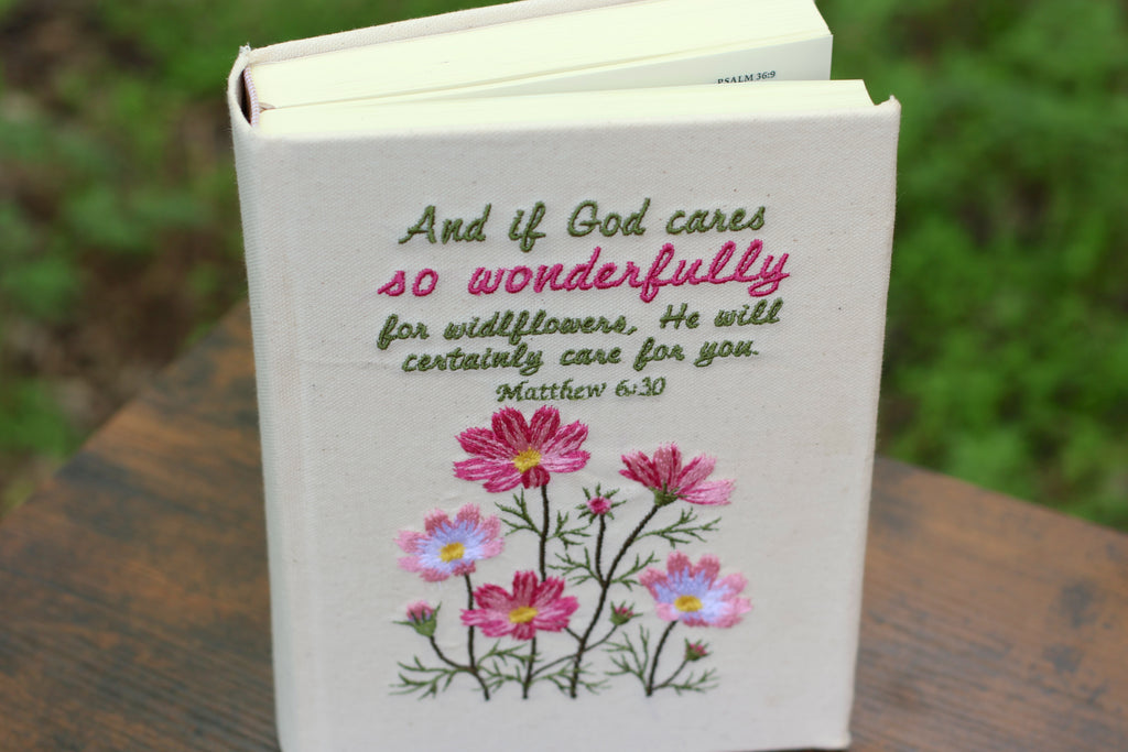 Matthew 6:30 Embroidered Journaling Bible - Pick Your Version