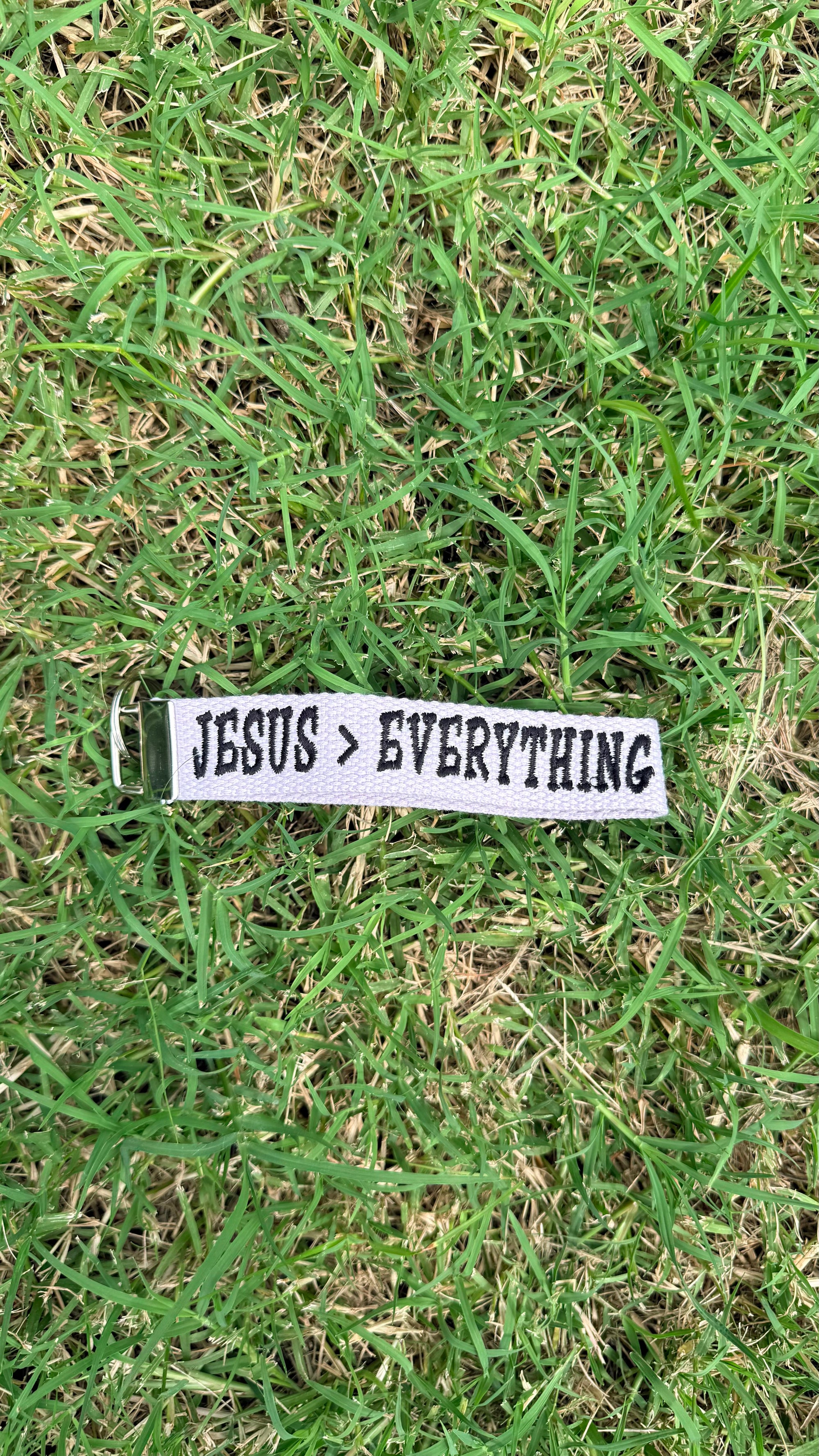 "Jesus > everything" Keychain