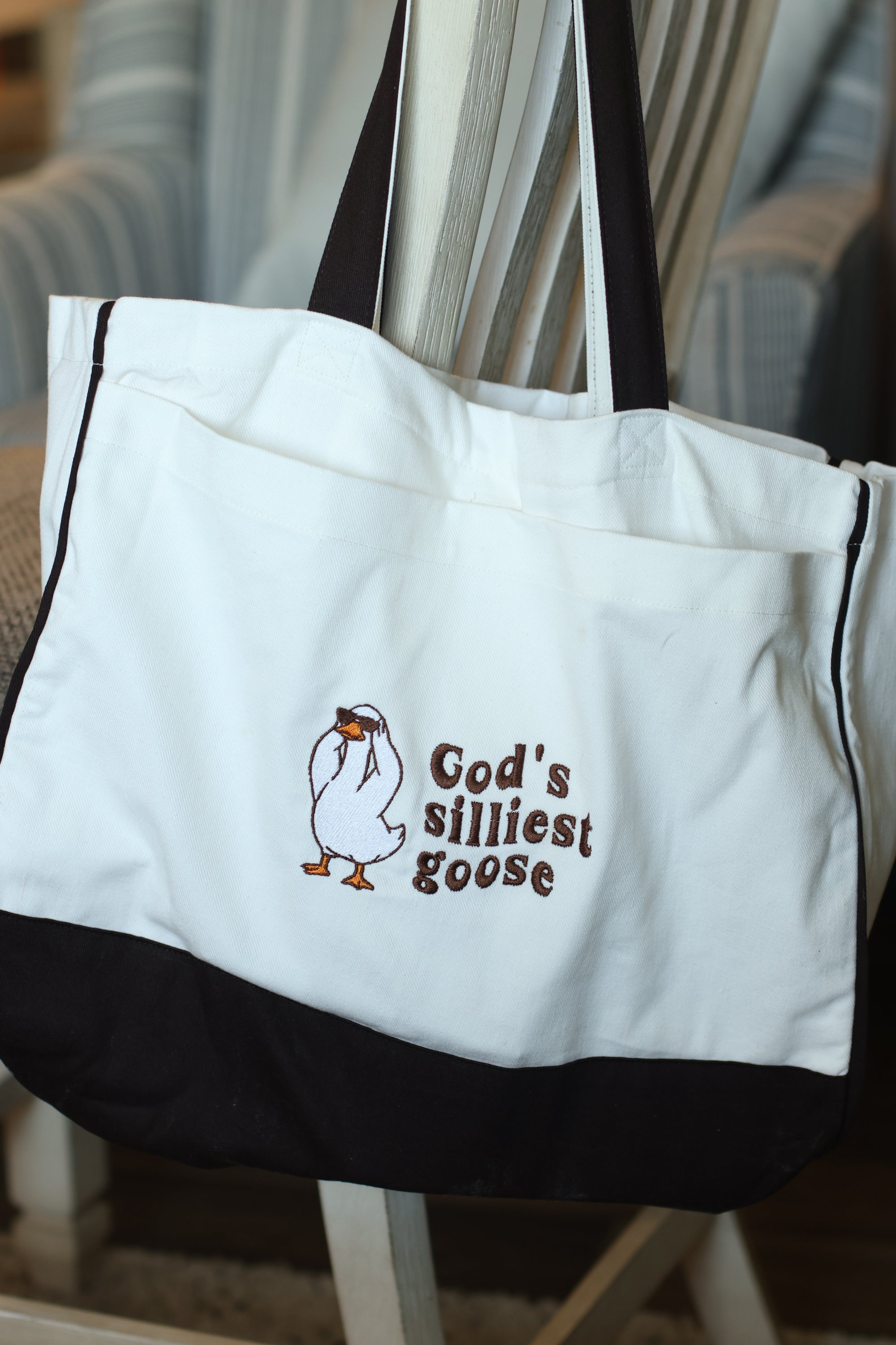“God’s Silliest Goose” Tote Bag