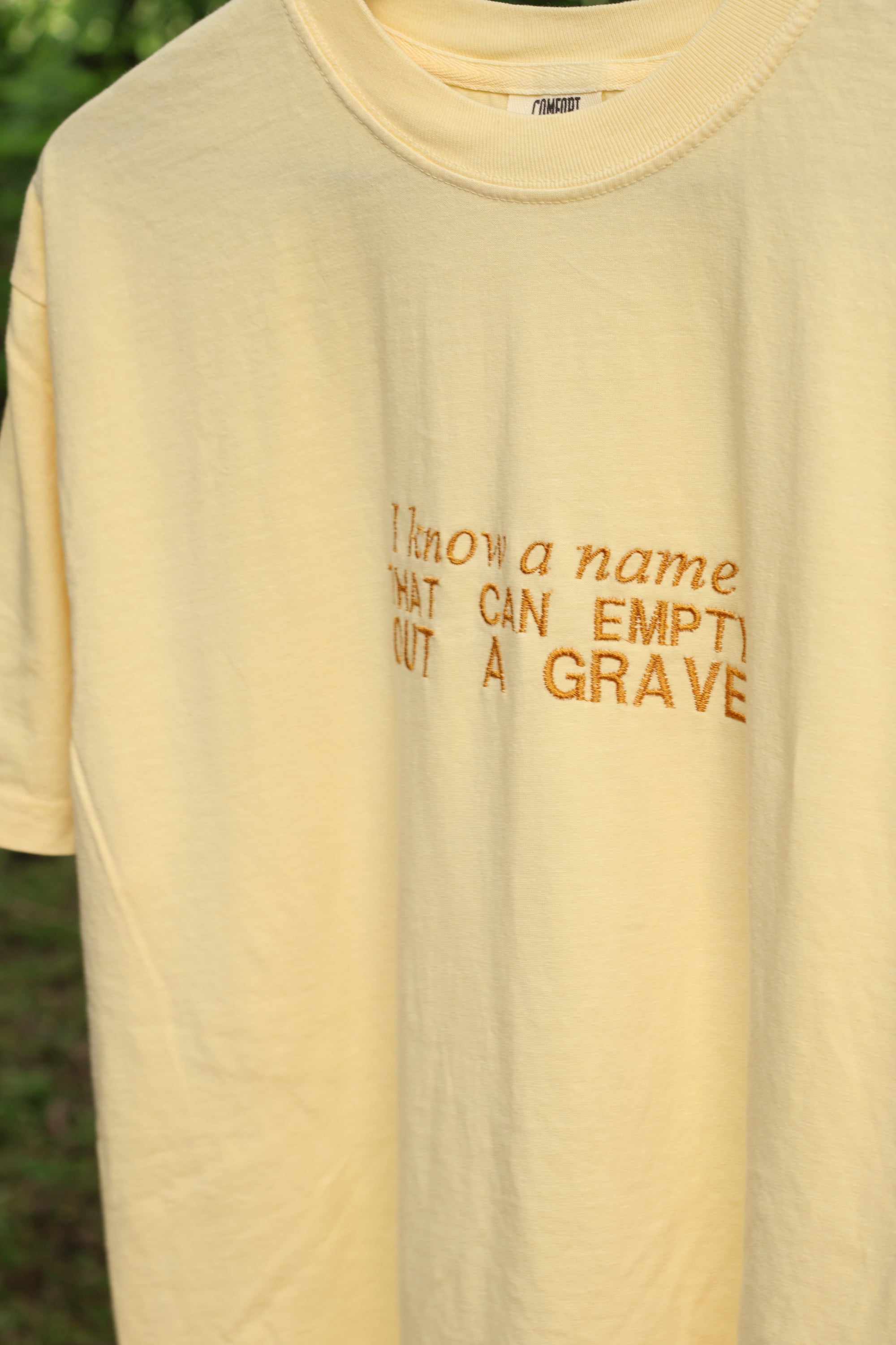 “I Know a Name” Comfort Colors T-Shirt | Yellow