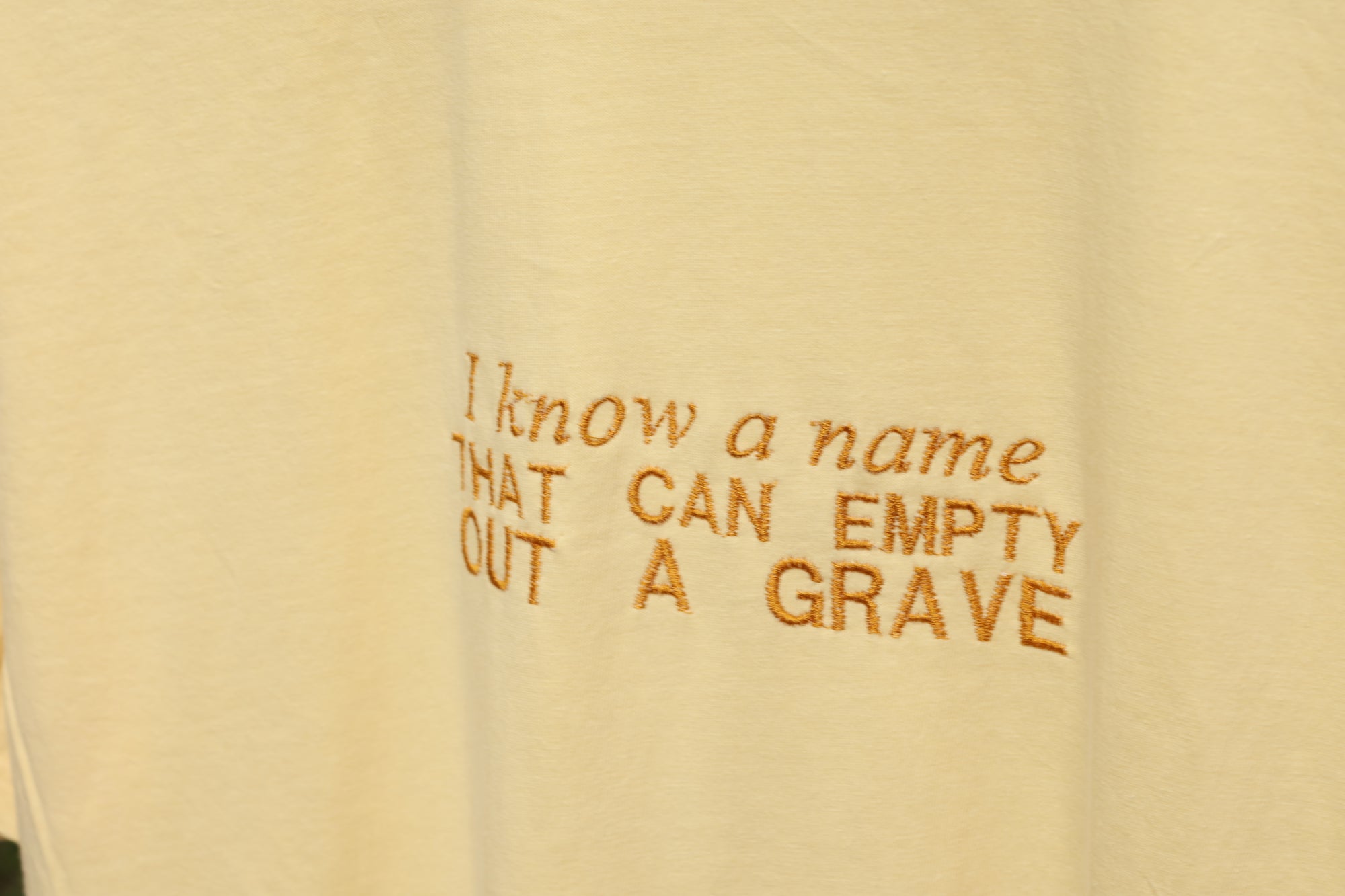 “I Know a Name” Comfort Colors T-Shirt | Yellow