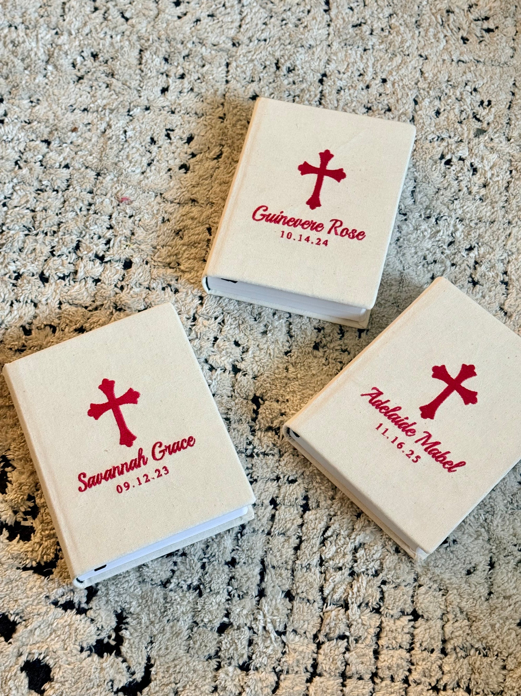 Custom Embroidered Bible with Name and Date - Pick your Translation