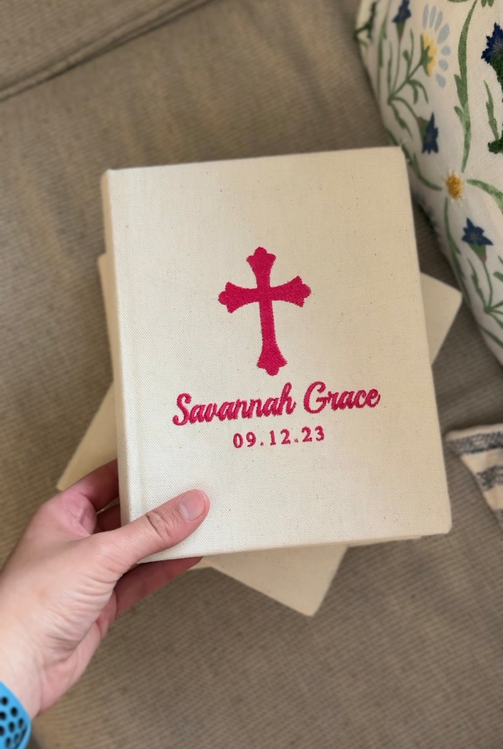 Custom Embroidered Bible with Name and Date - Pick your Translation