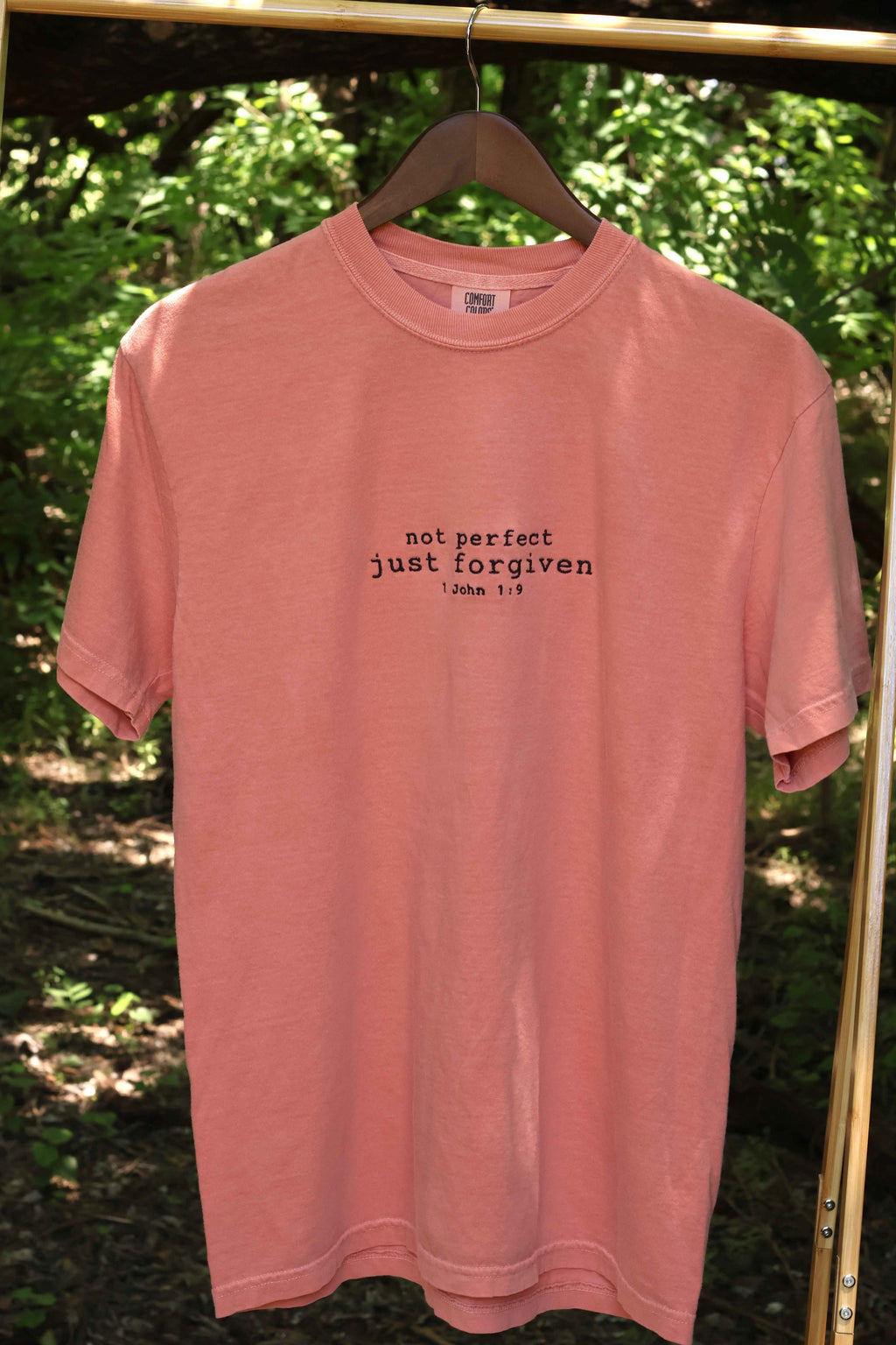 “Not Perfect, Just Forgiven” Comfort Colors T-Shirt | Terracotta