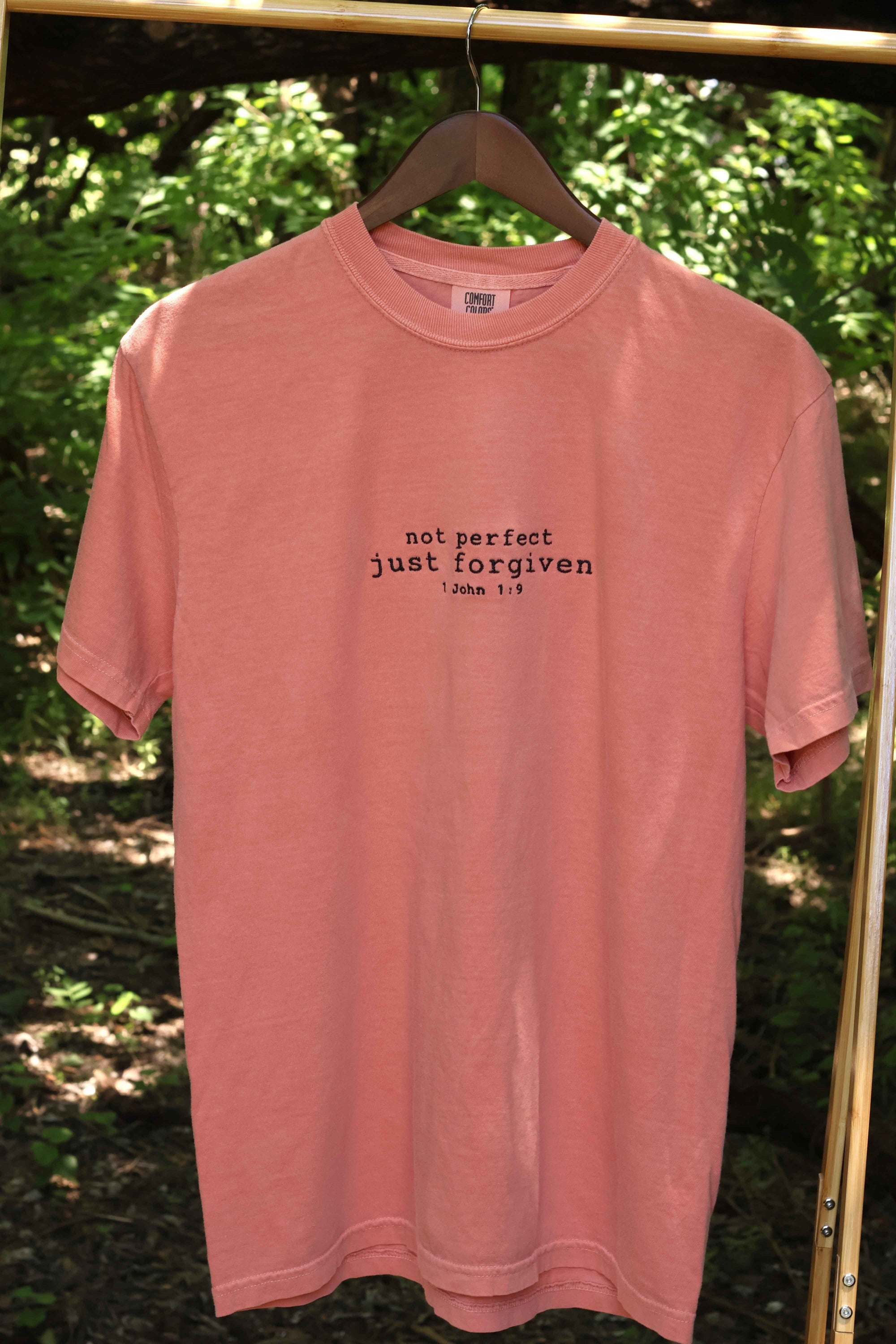 “Not Perfect, Just Forgiven” Comfort Colors T-Shirt | Terracotta