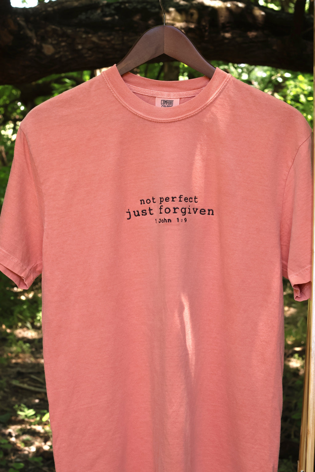 “Not Perfect, Just Forgiven” Comfort Colors T-Shirt | Terracotta